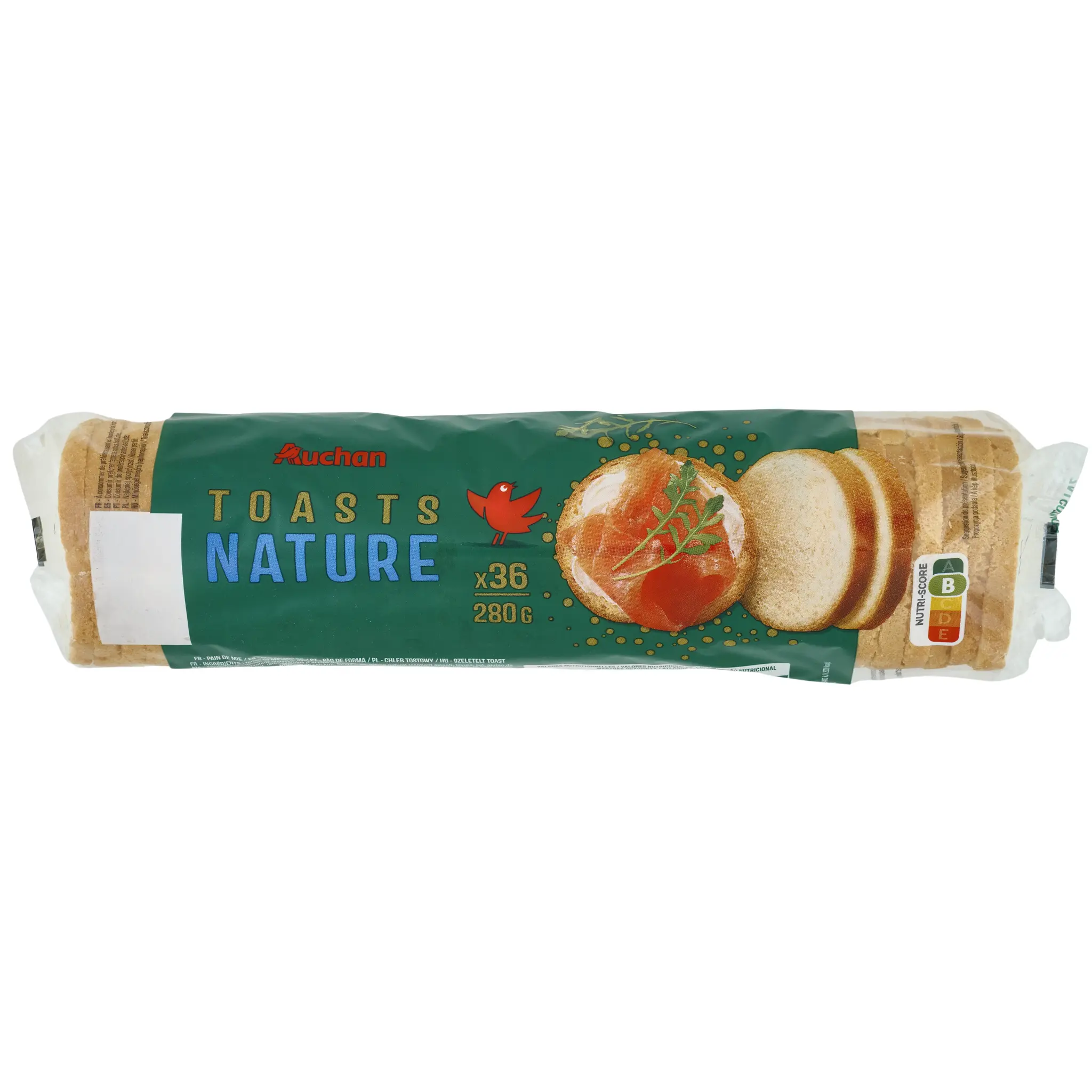 AUCHAN Toasts ronds nature