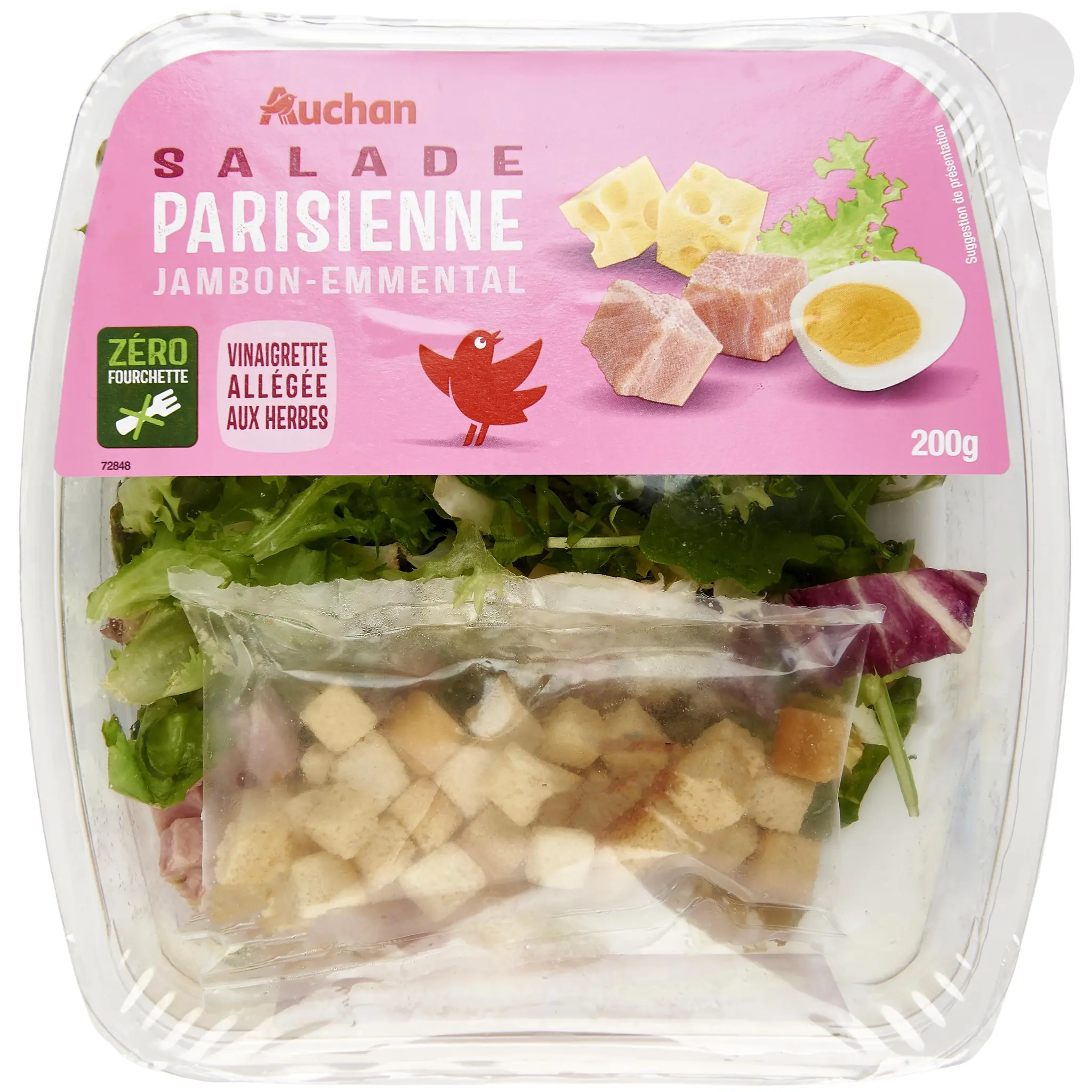 AUCHAN Salade Parisienne jambon emmental