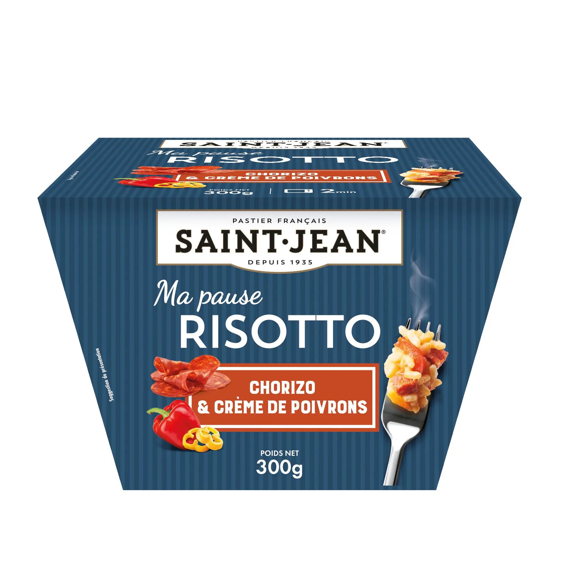 SAINT JEAN Risotto au chorizo et crème de poivrons