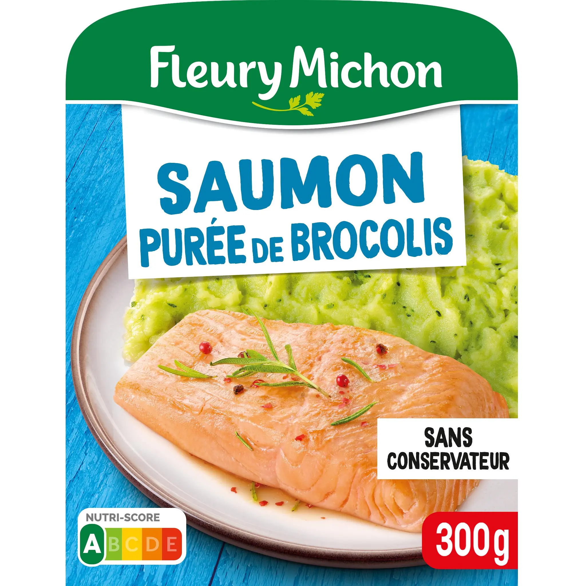 FLEURY MICHON Filet de saumon purée de brocolis