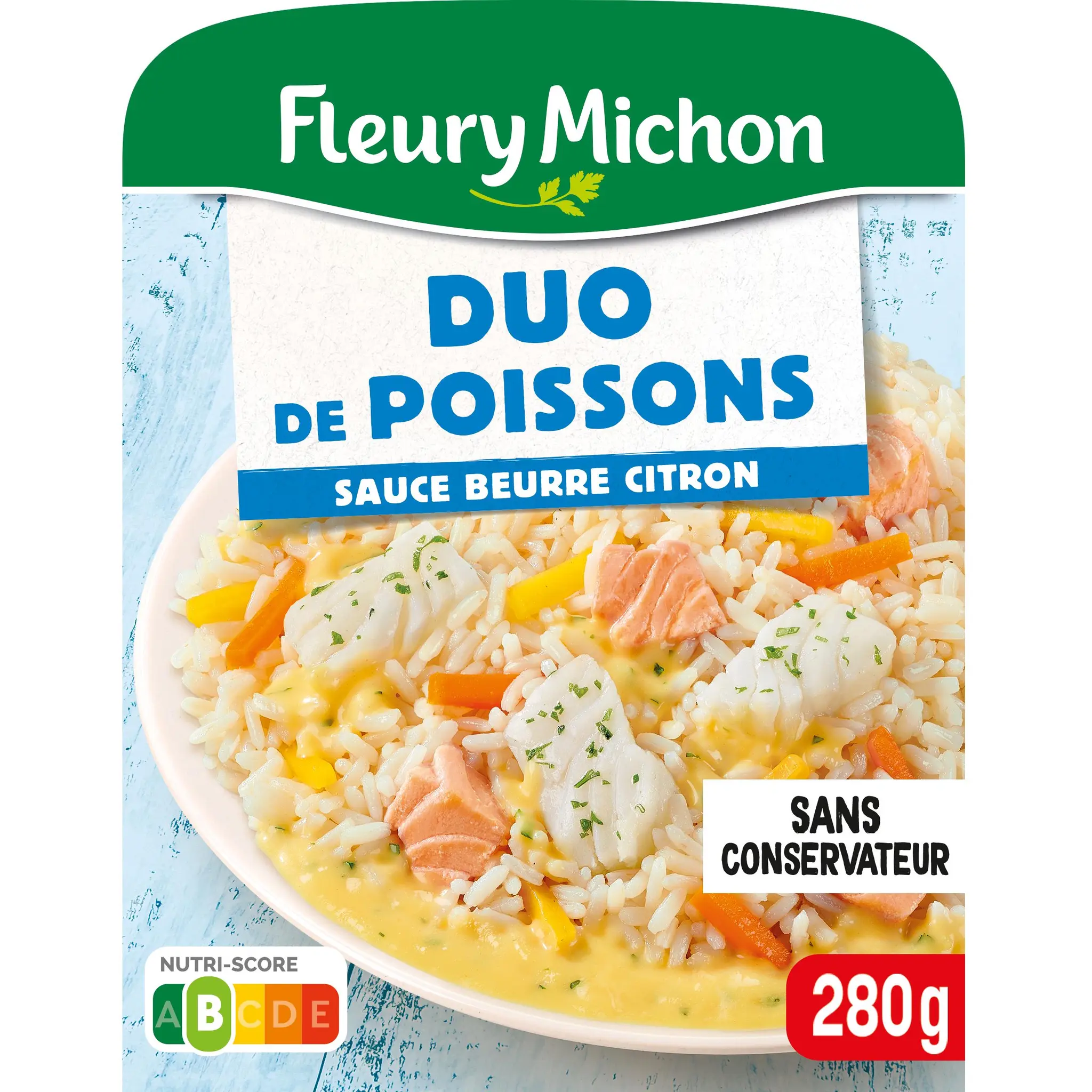 FLEURY MICHON Duo de poissons riz sauce beurre citron