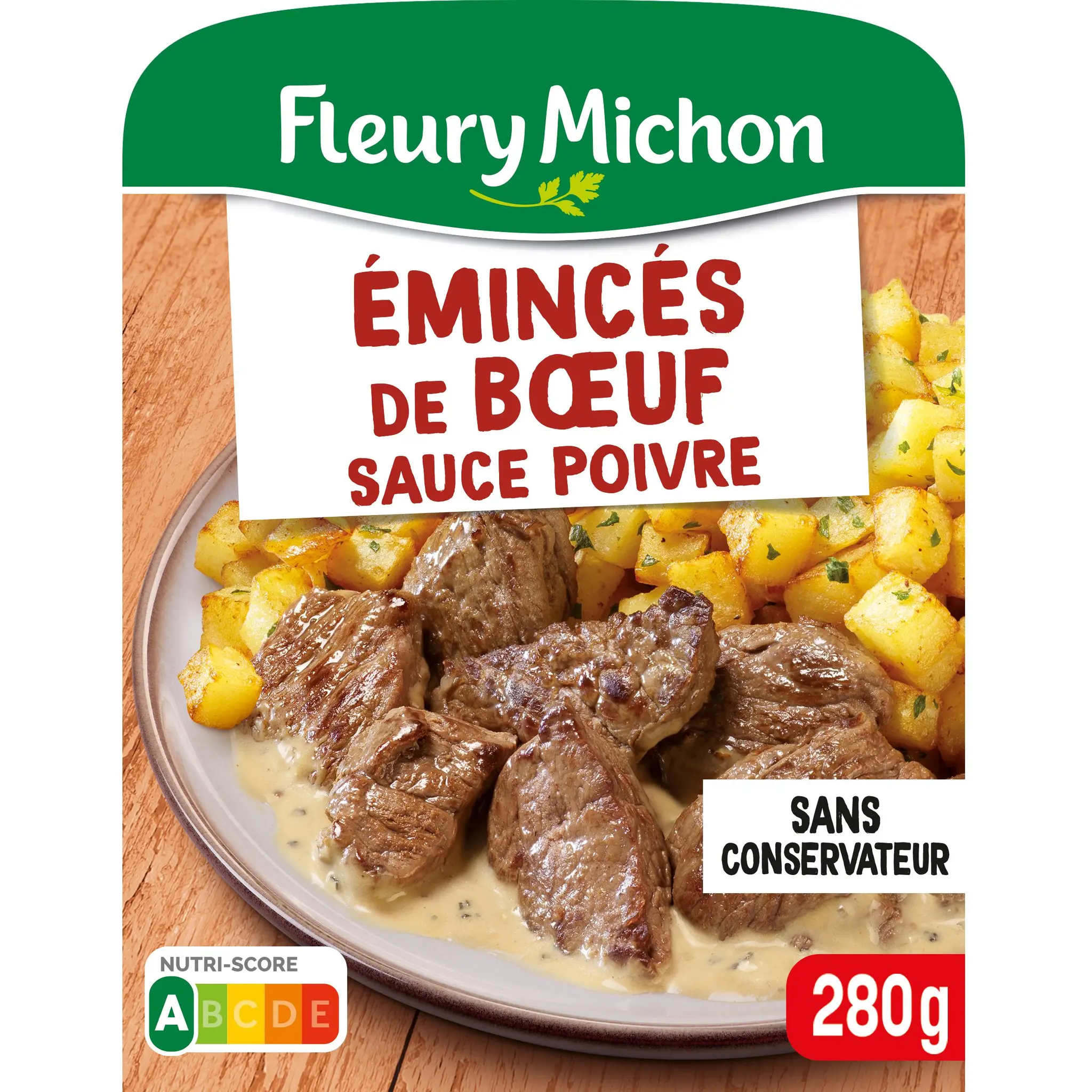 FLEURY MICHON Emincés de bœuf sauce poivre pomme de terre