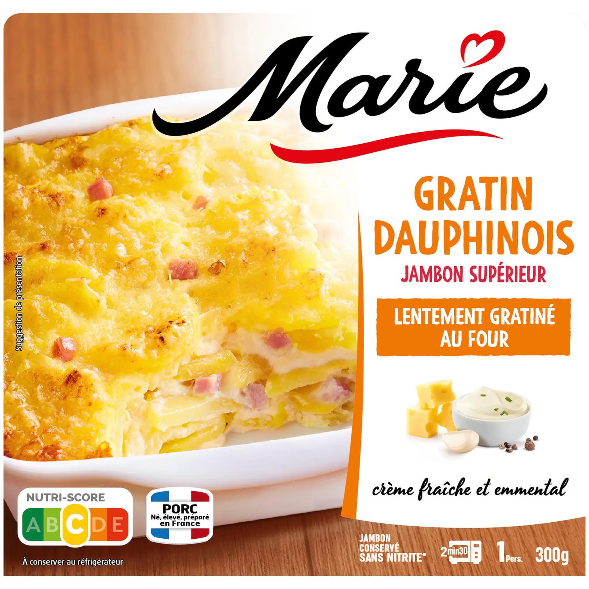 MARIE Gratin dauphinois au jambon supérieur