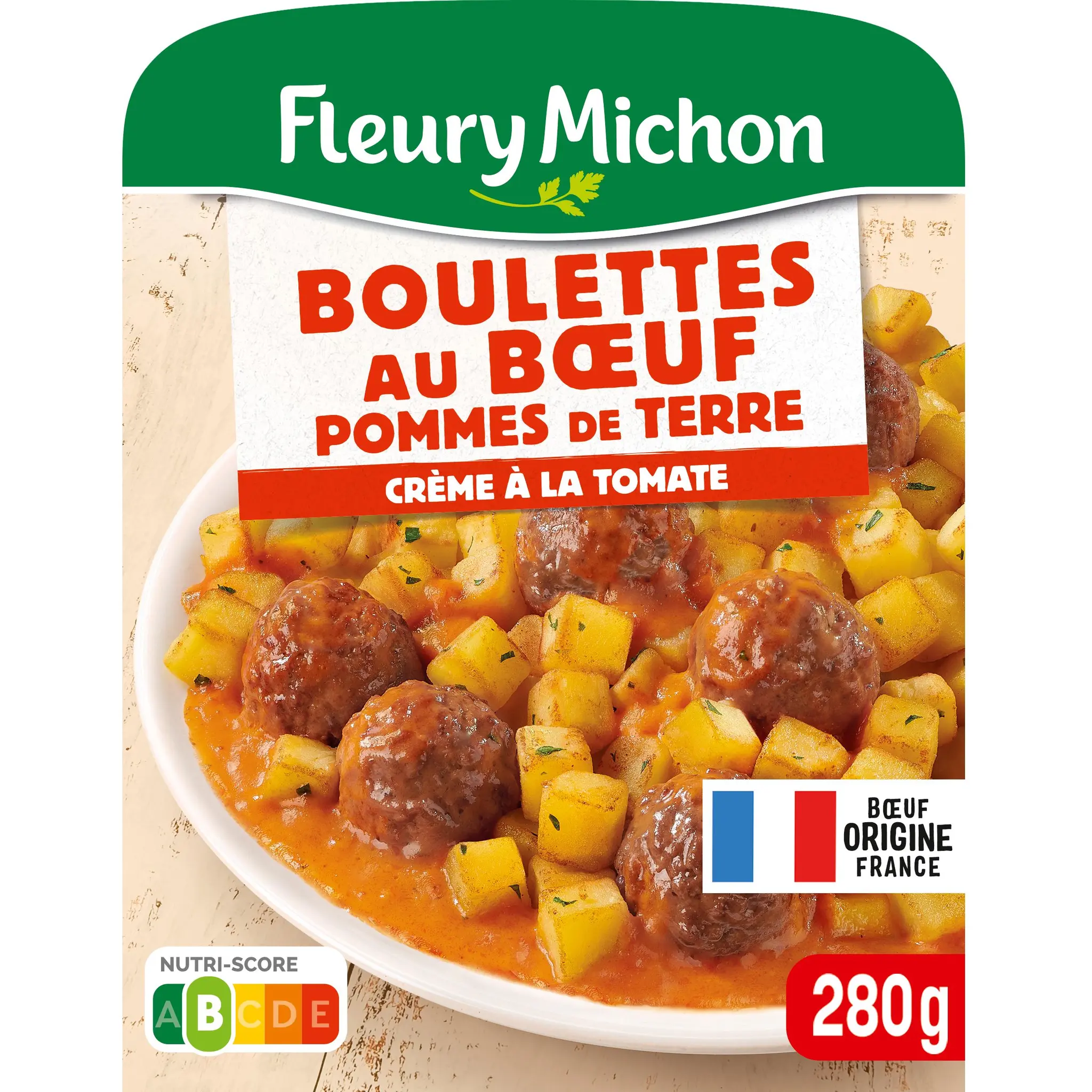 FLEURY MICHON Boulettes de boeuf pommes de terre crème à la tomate