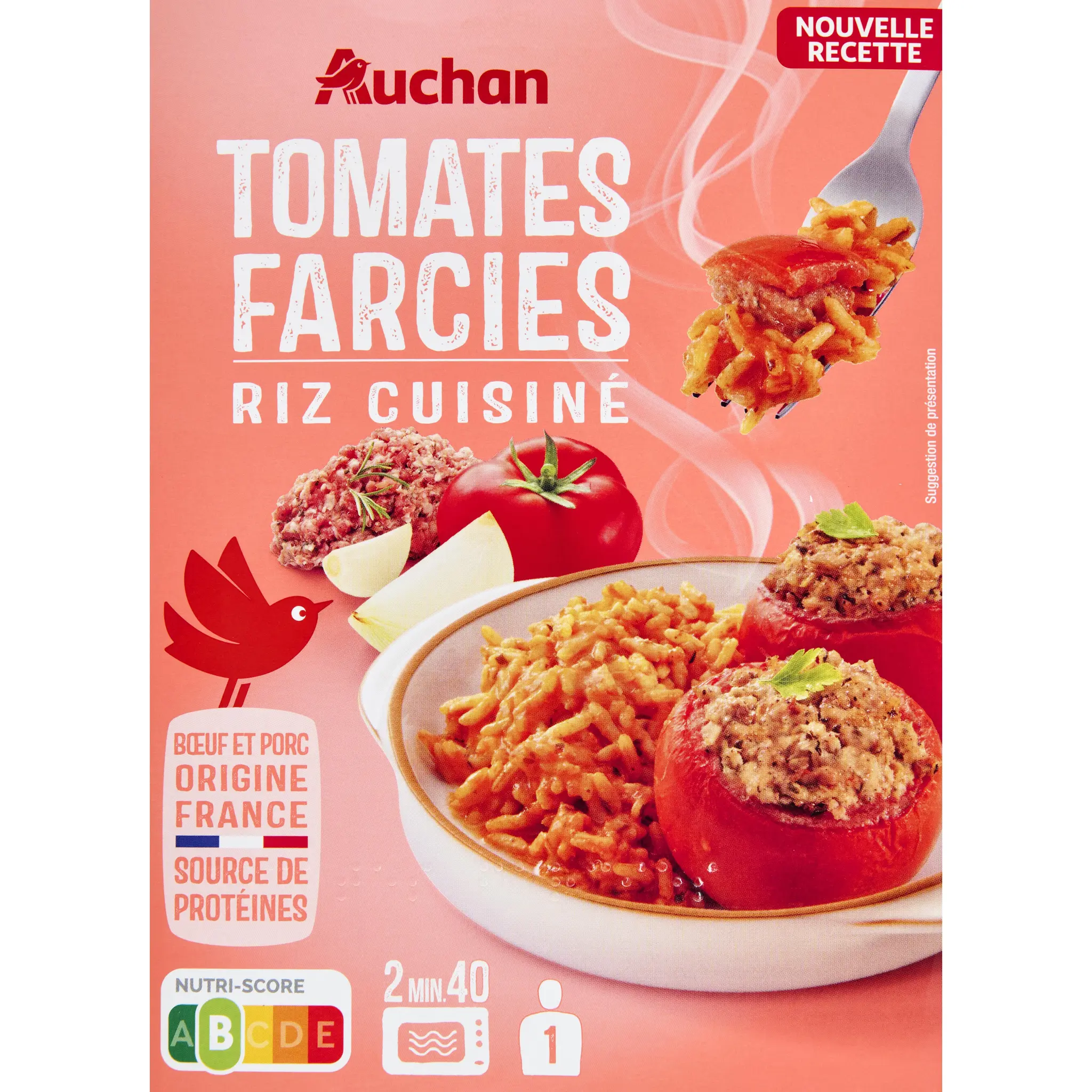 AUCHAN Tomates farcies riz cuisiné