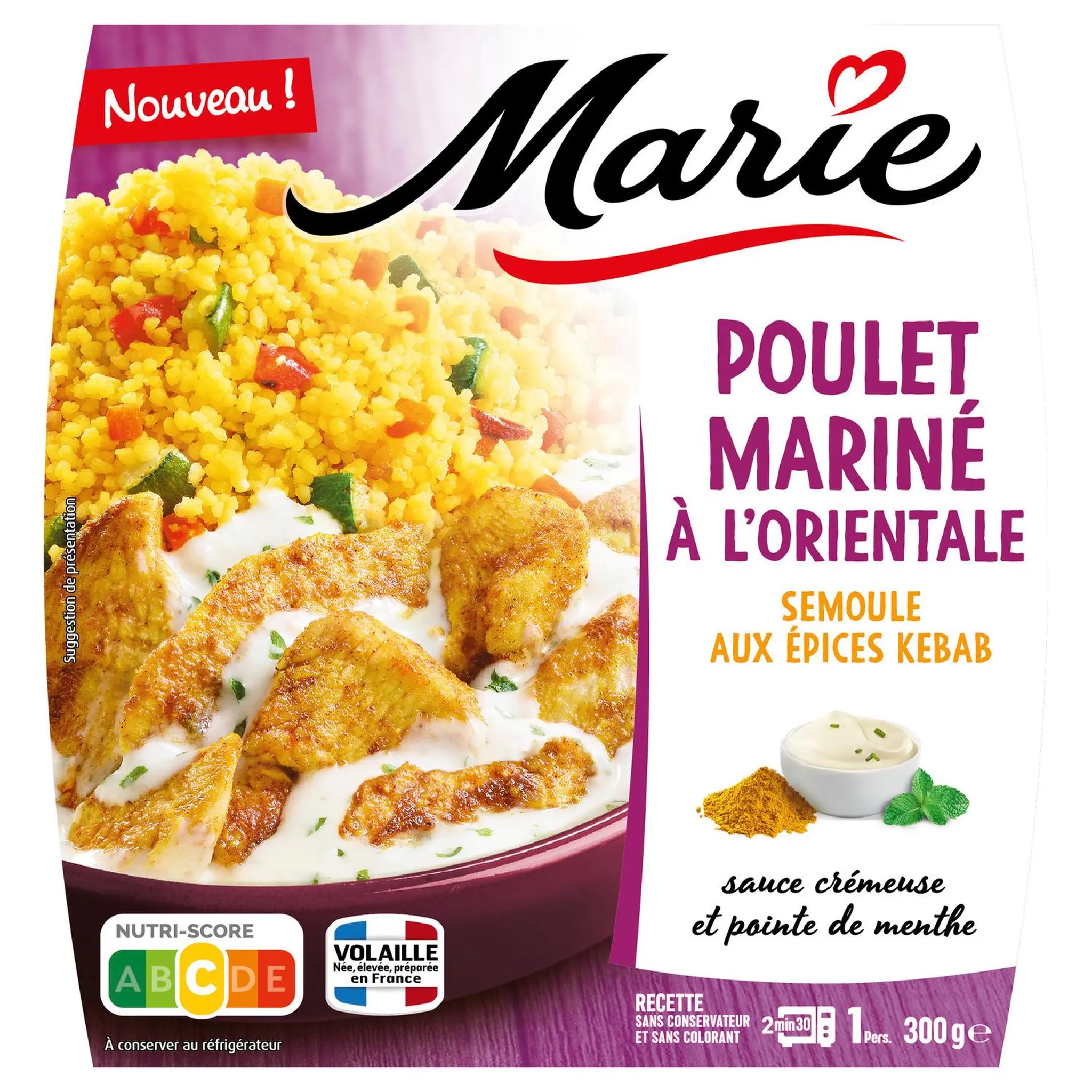 MARIE Poulet mariné à l'orientale