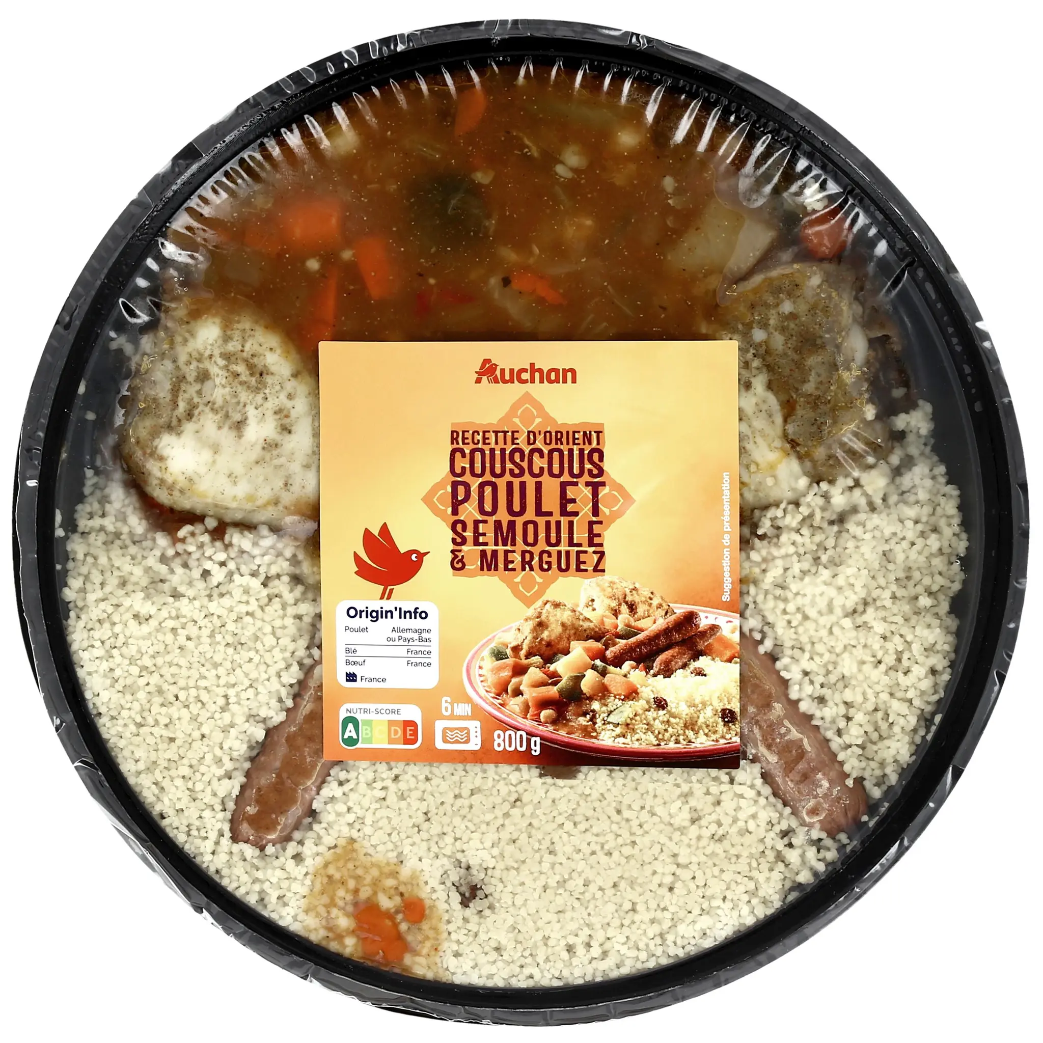 AUCHAN Couscous merguez poulet