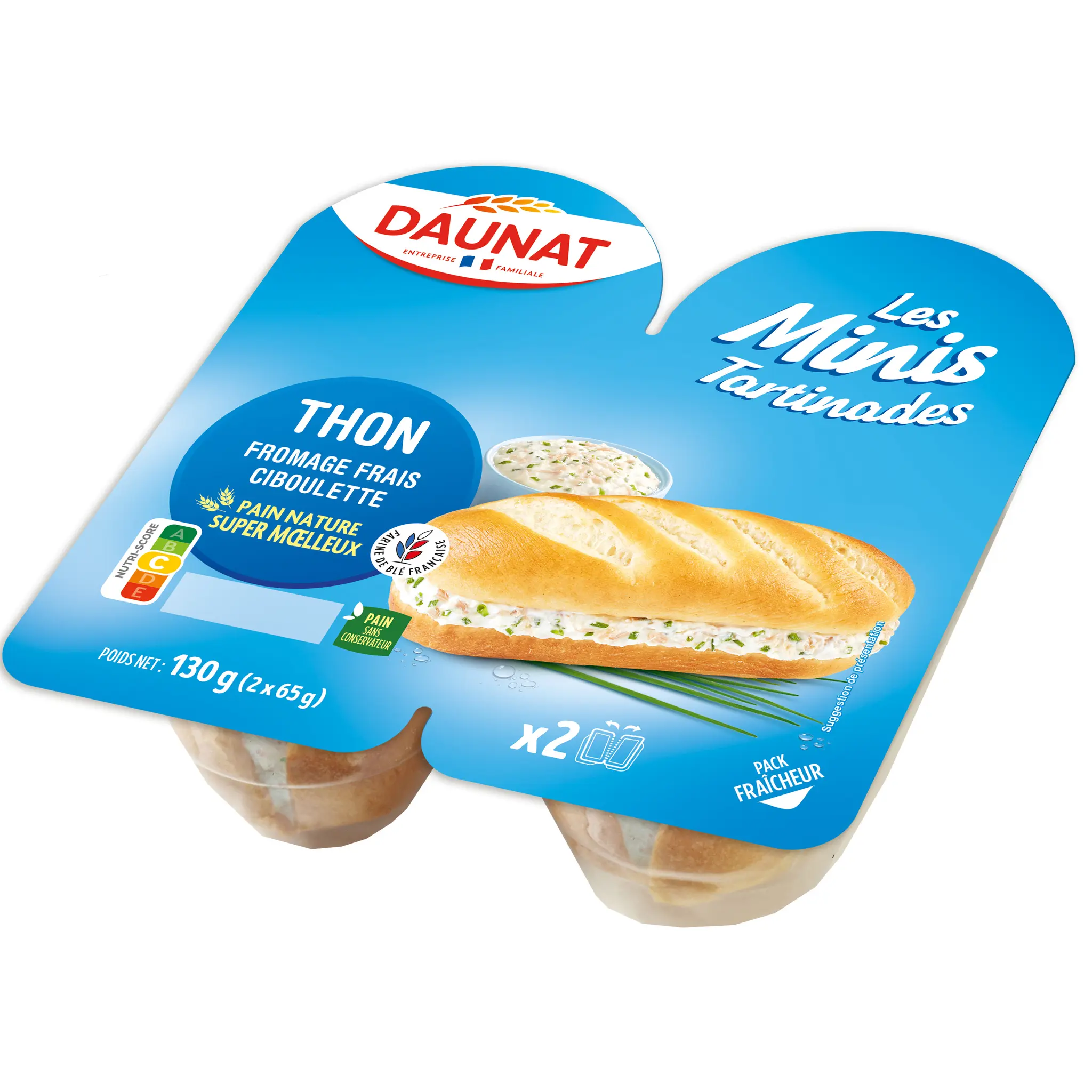 DAUNAT Sandwich tartinade mini thon
