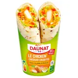 DAUNAT Be Wrappy chicken wrap poulet cheddar et crudités