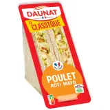 DAUNAT Le club sandwich poulet rôti et mayonnaise