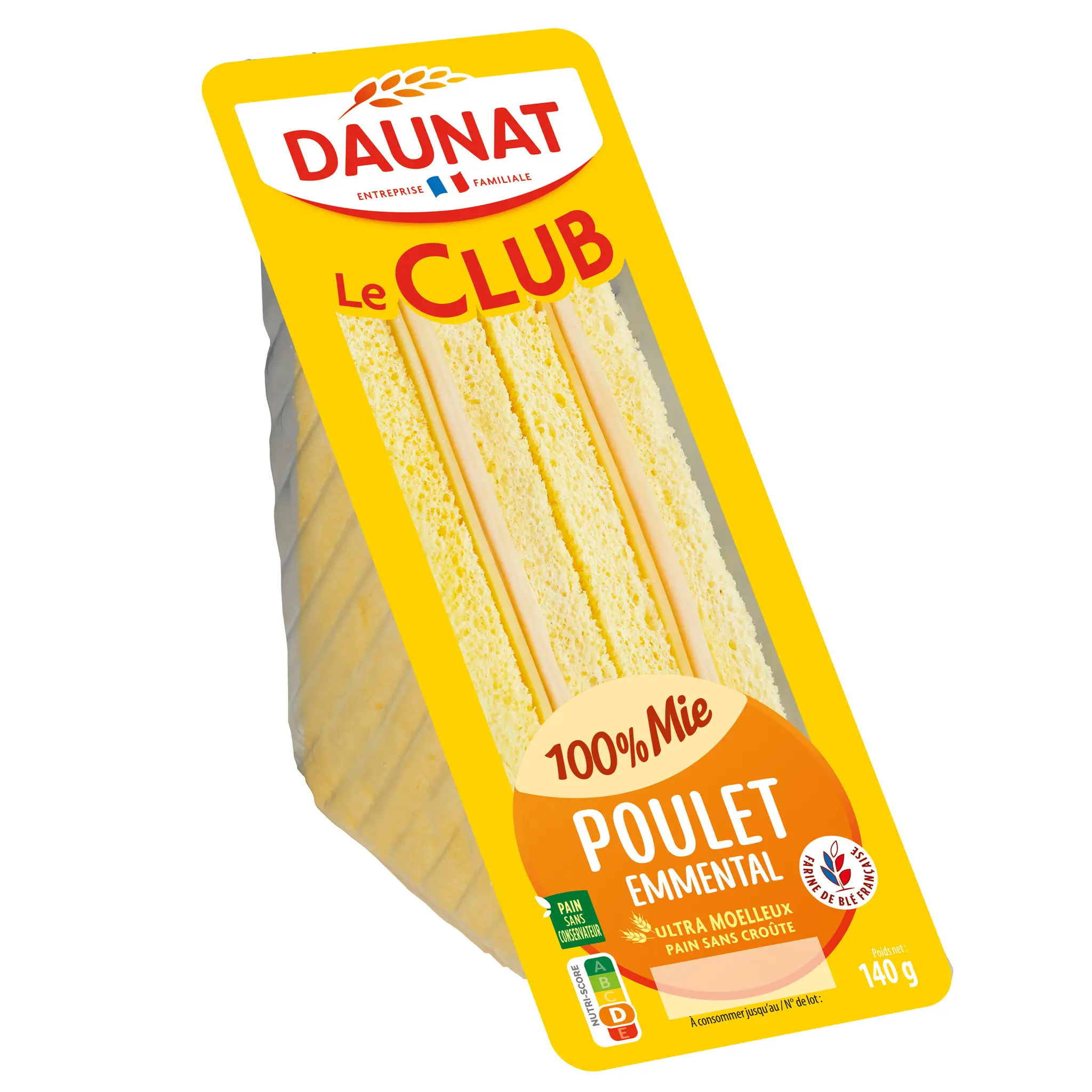 DAUNAT Sandwich club poulet emmental