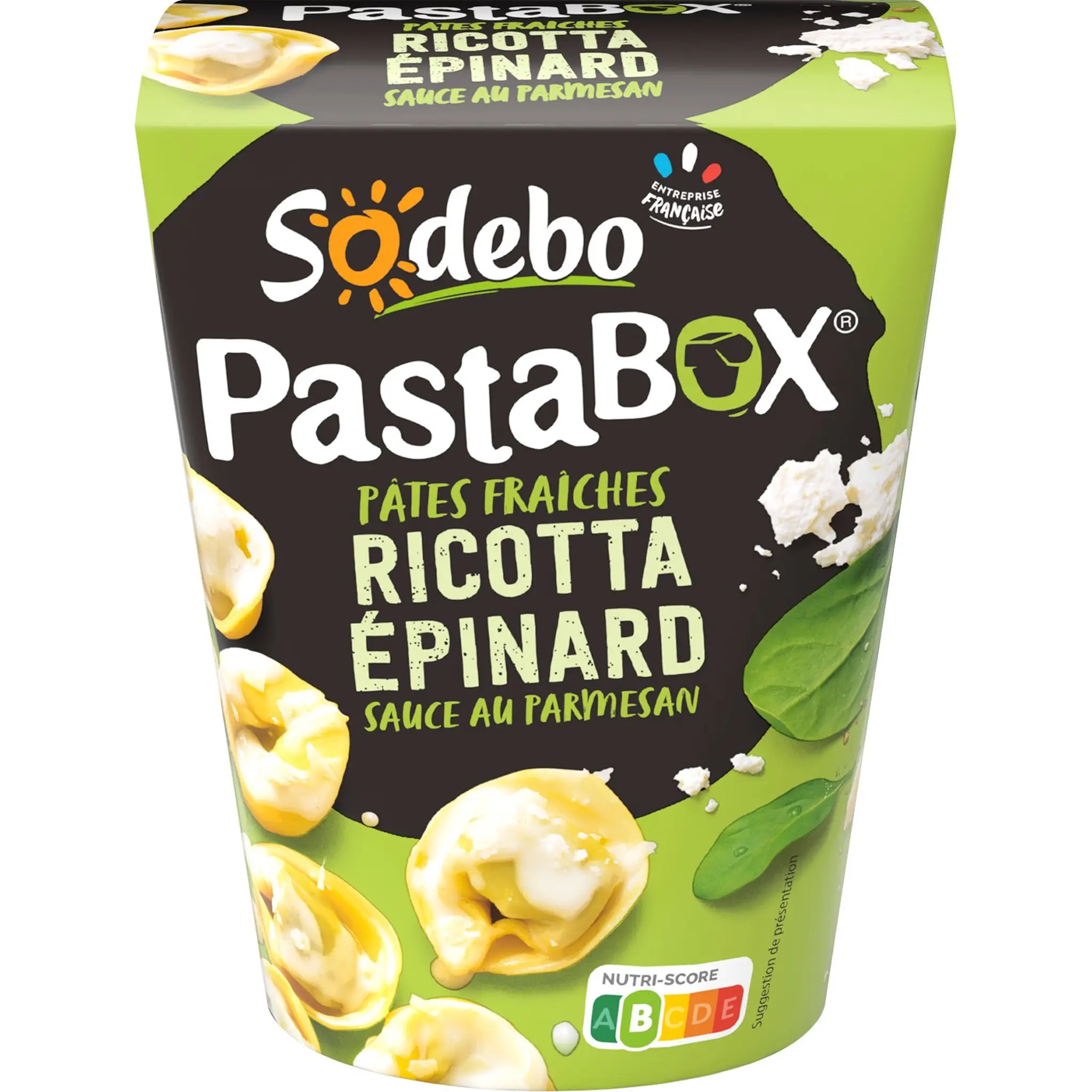 SODEBO Pasta box tortellini ricotta epinards