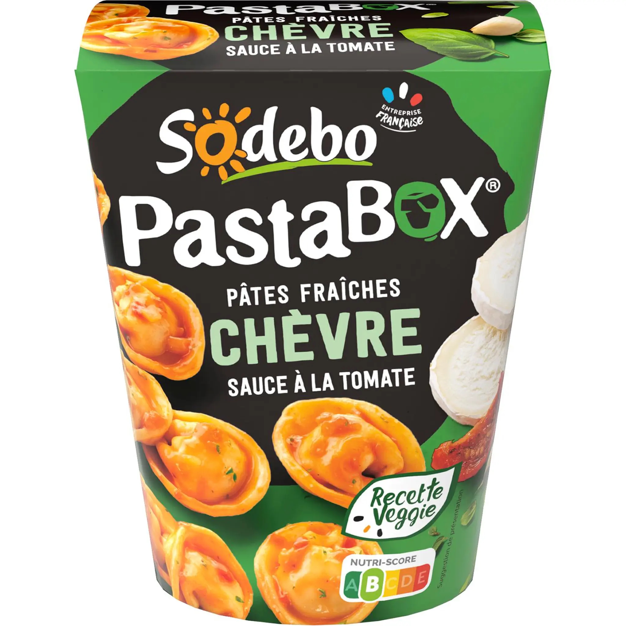 SODEBO Pasta box Tortellini chèvre sauce tomate sans couverts