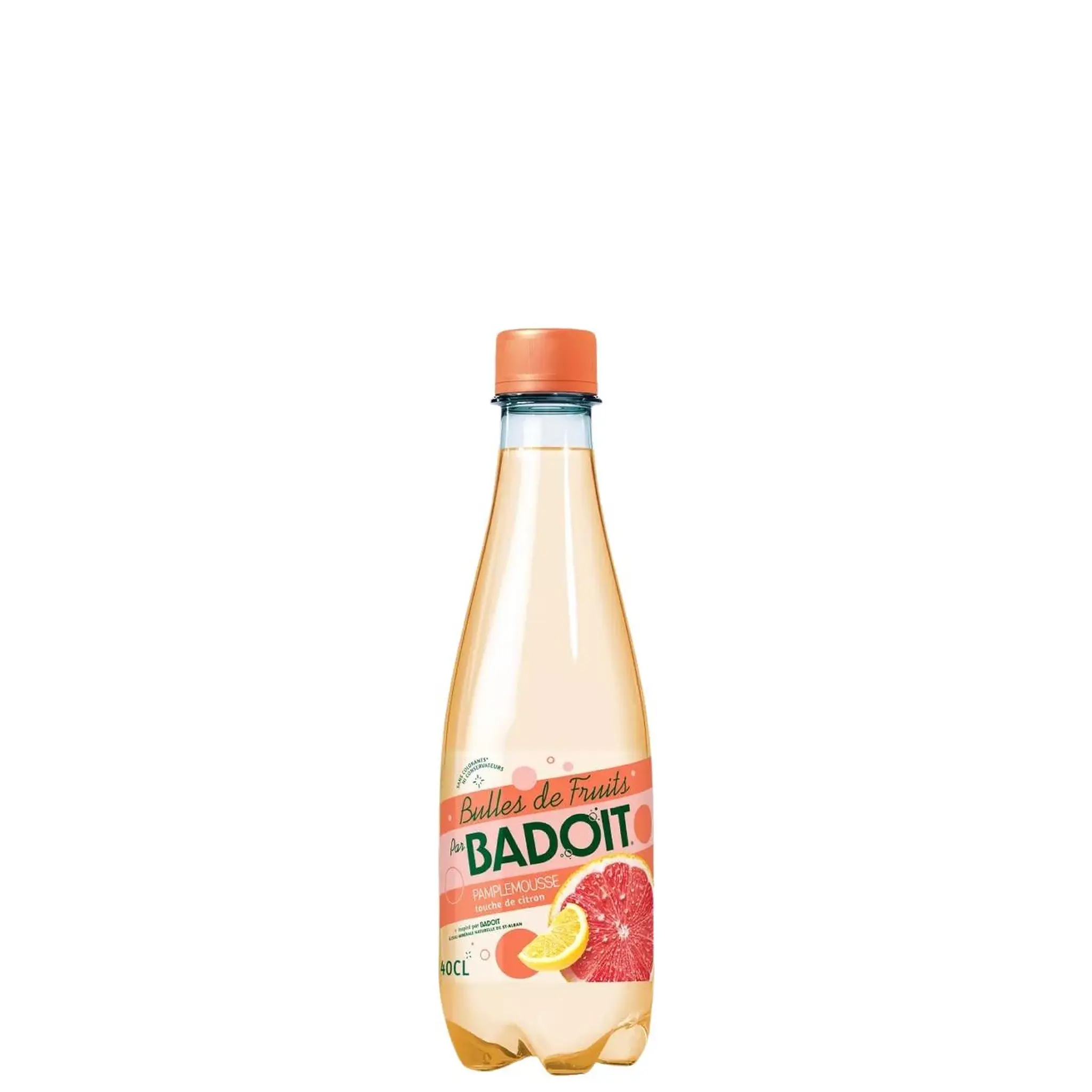 BADOIT Eau gazeuse Bulles de fruits aromatisée pamplemousse citron