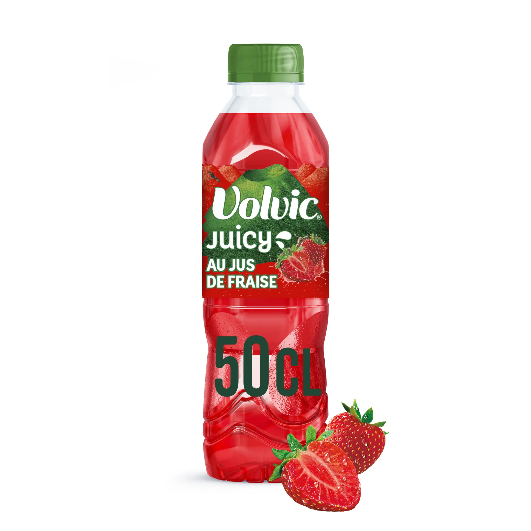 VOLVIC Eau aromatisée juicy au jus de fraise 50cl