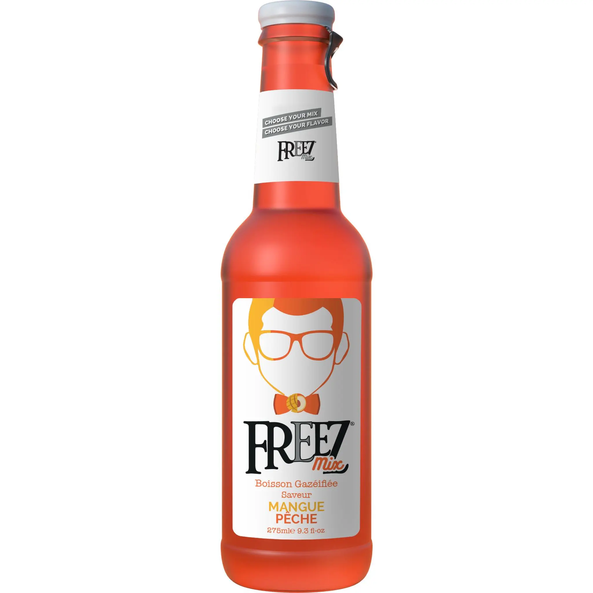 FREEZ MIX Boisson gazéifiée aromatisée saveur mangue pêche