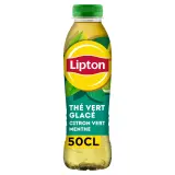 LIPTON Thé vert glacé saveur citron vert menthe bouteille