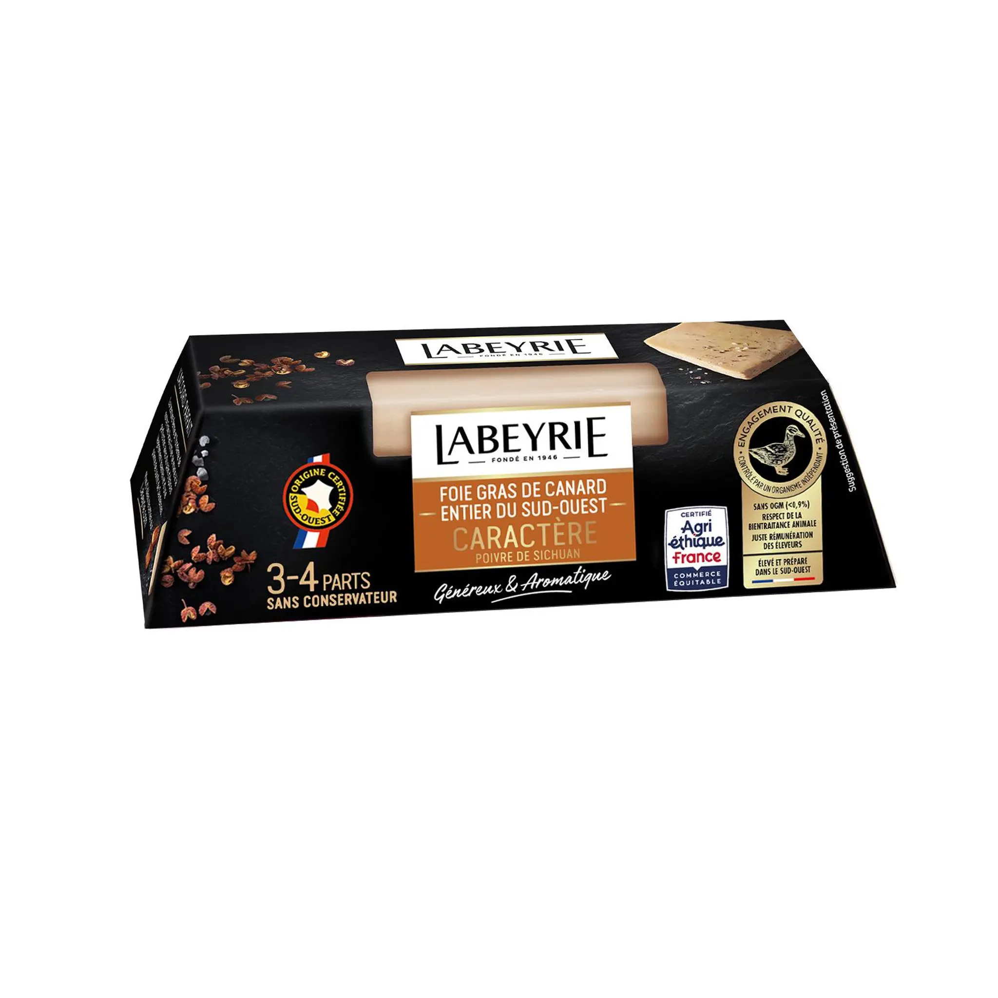 LABEYRIE Foie gras canard entier Caractère barquette sud ouest