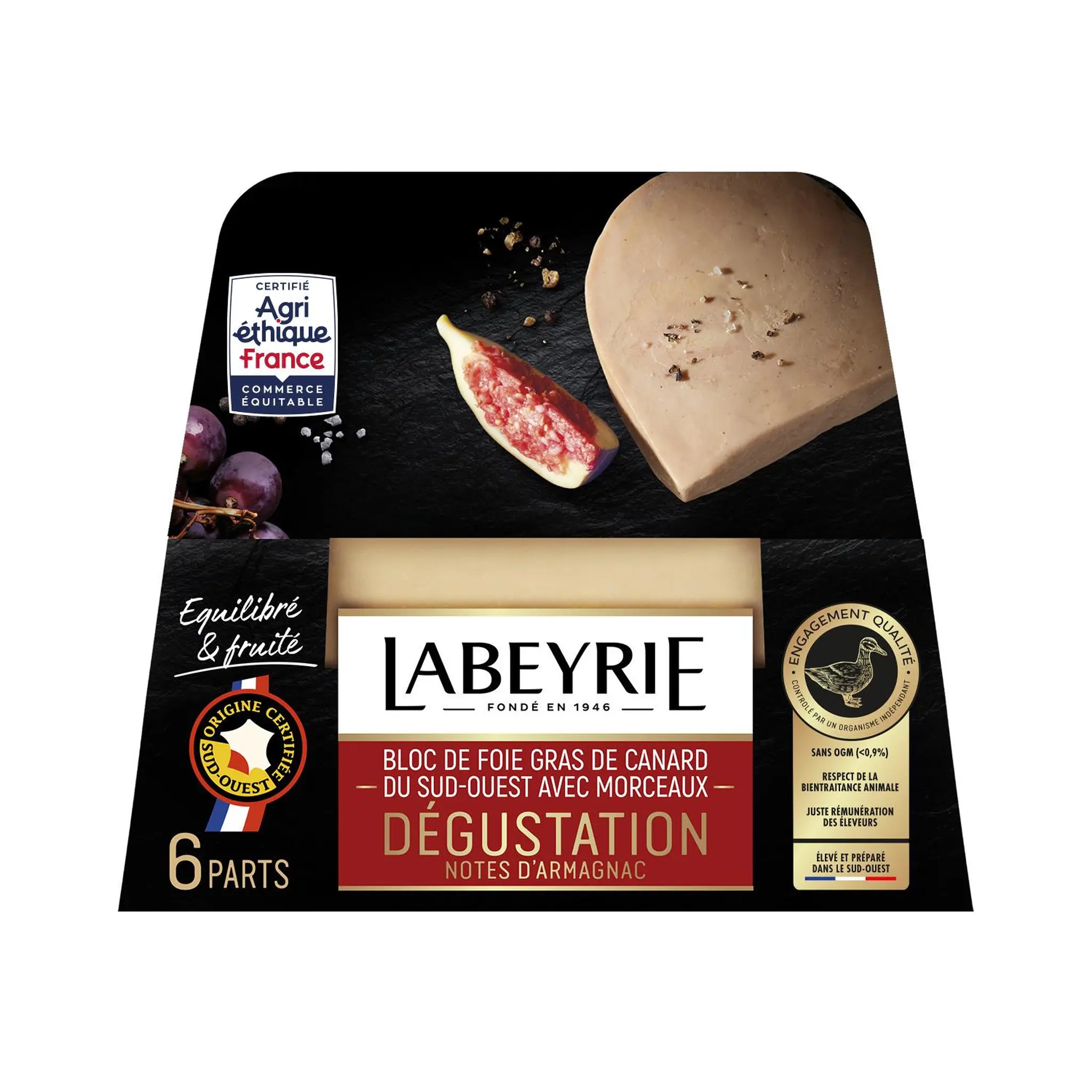 LABEYRIE Bloc de foie gras de canard IGP avec morceaux
