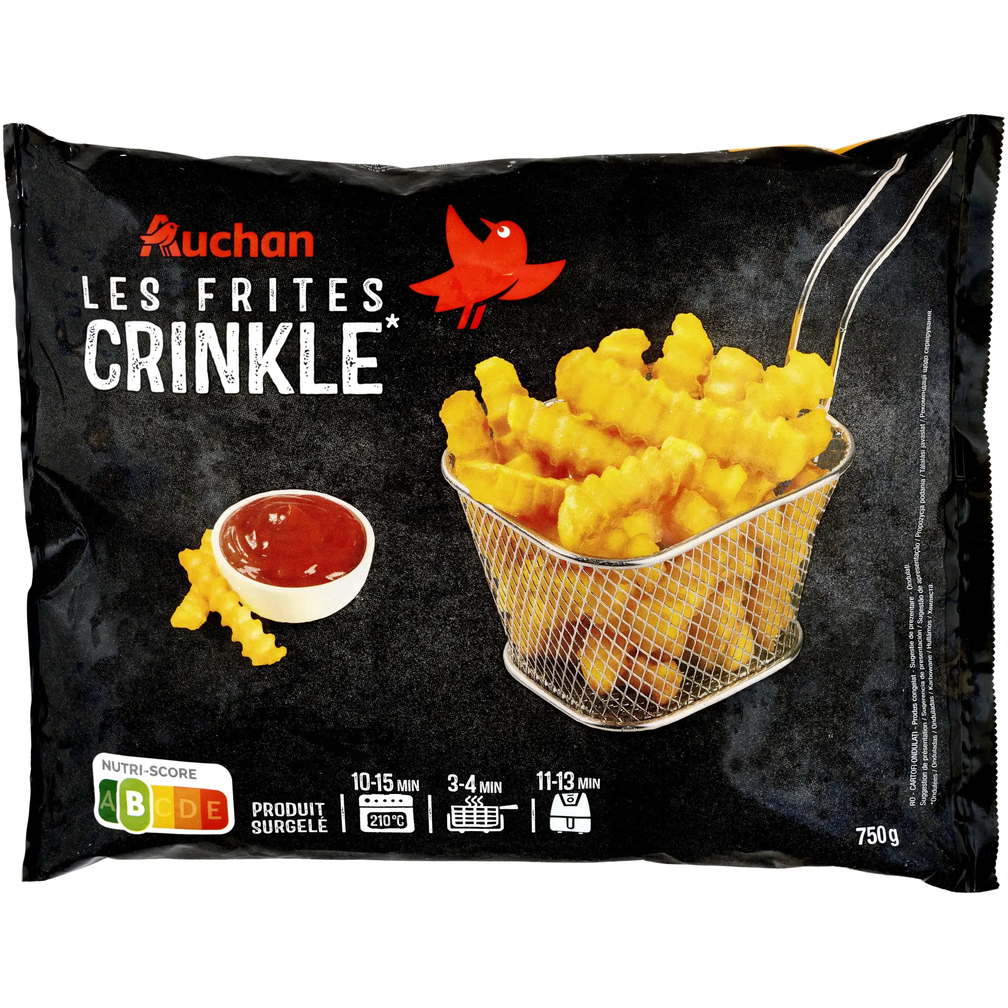 AUCHAN Frites crinkle