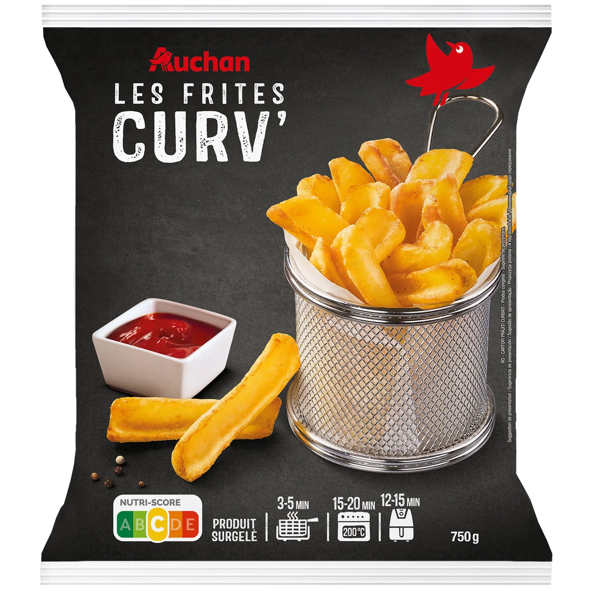 AUCHAN Frites curv'