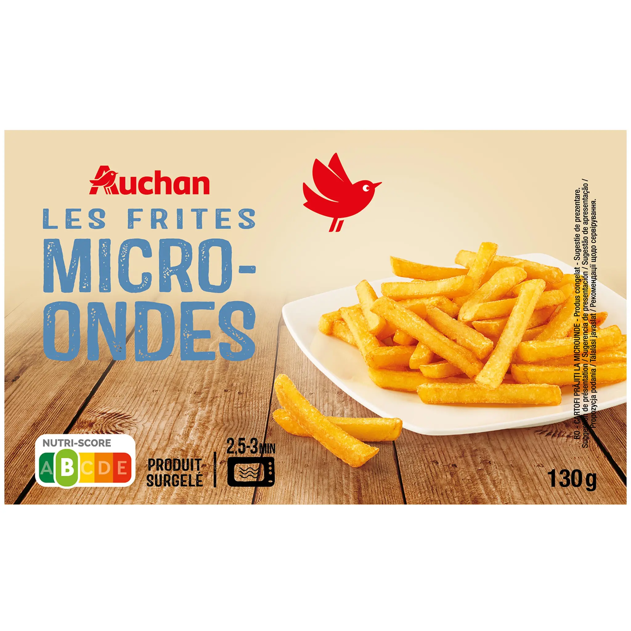 AUCHAN Frites pour micro-ondes