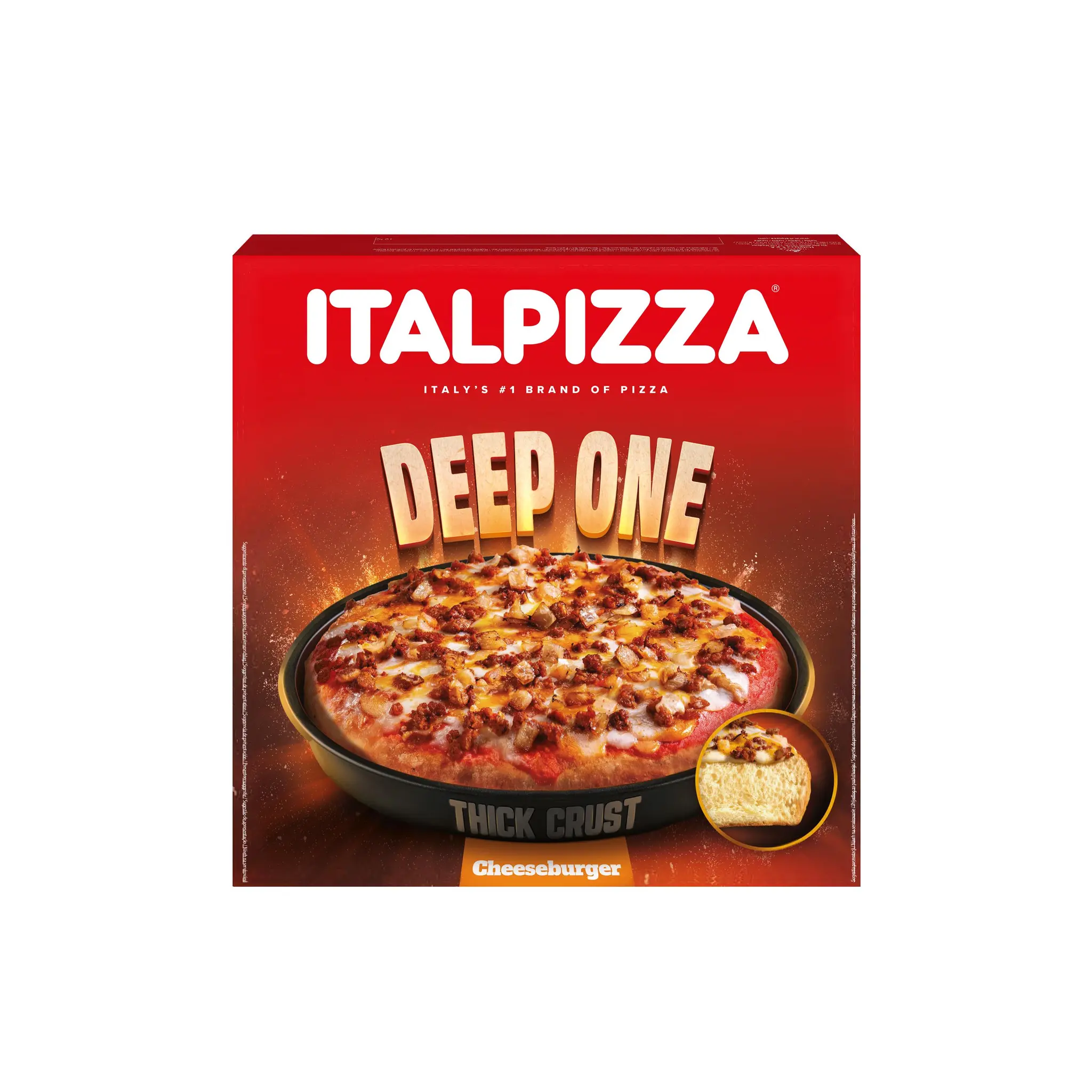 ITALPIZZA Deep One Pizza pâte épaisse cheeseburger