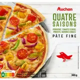 AUCHAN Pizza pâte fine 4 saisons