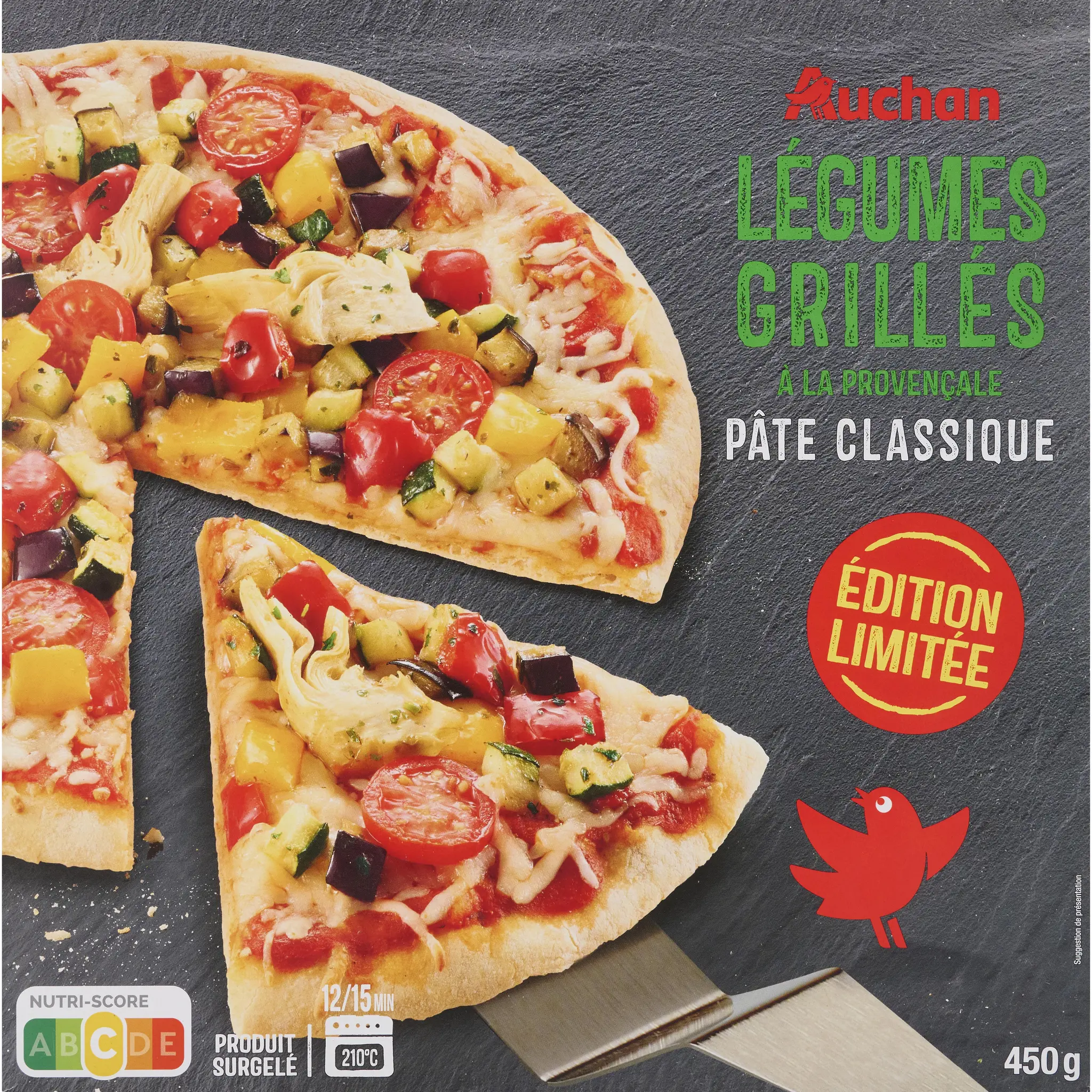 AUCHAN Pizza légumes grillés à la provençale