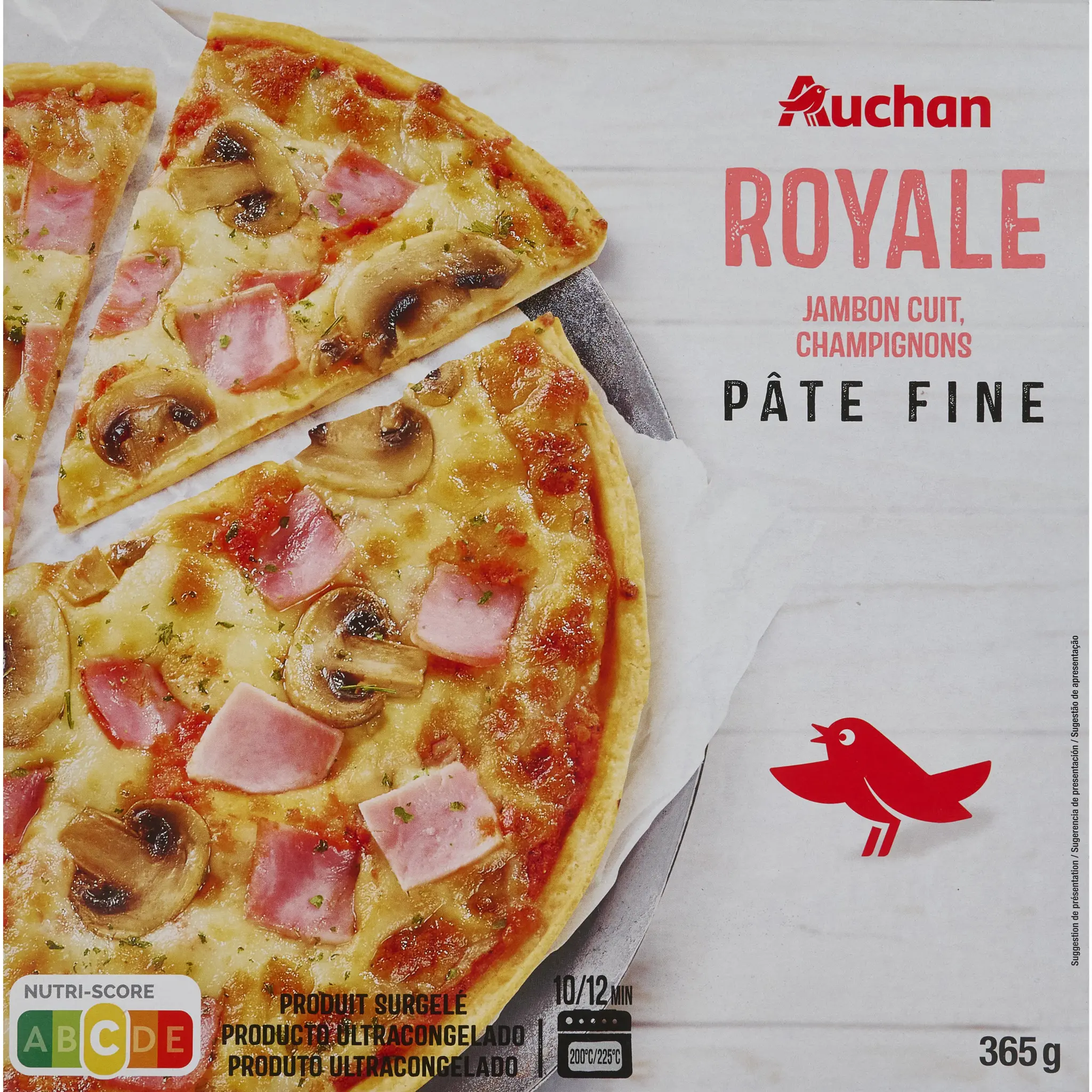 AUCHAN Pizza royale pâte fine