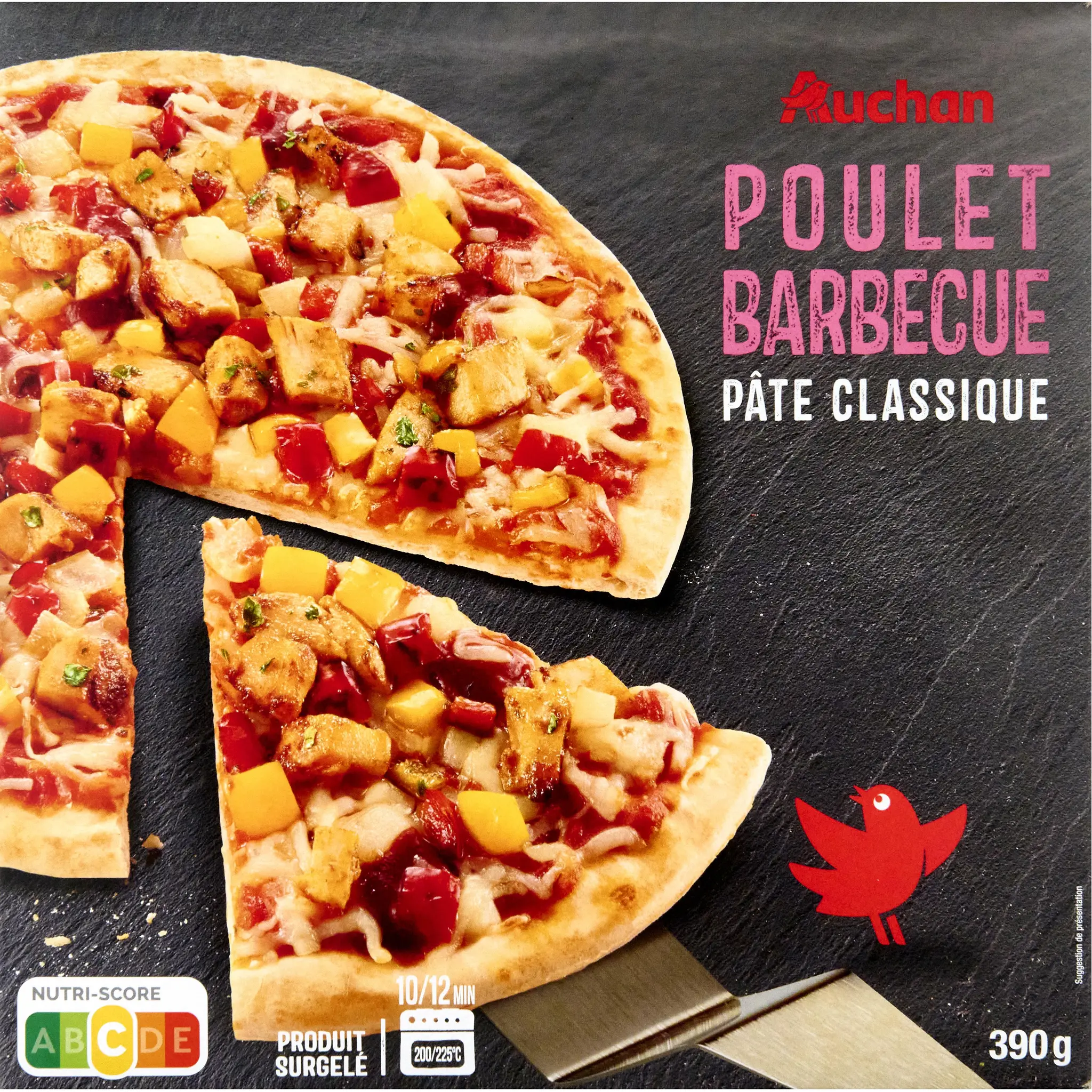 AUCHAN Pizza poulet barbecue