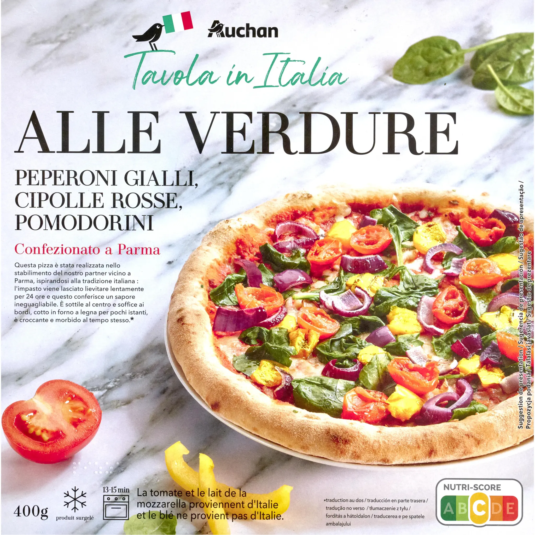 AUCHAN TAVOLA IN ITALIA Pizza alle verdure au feu de bois