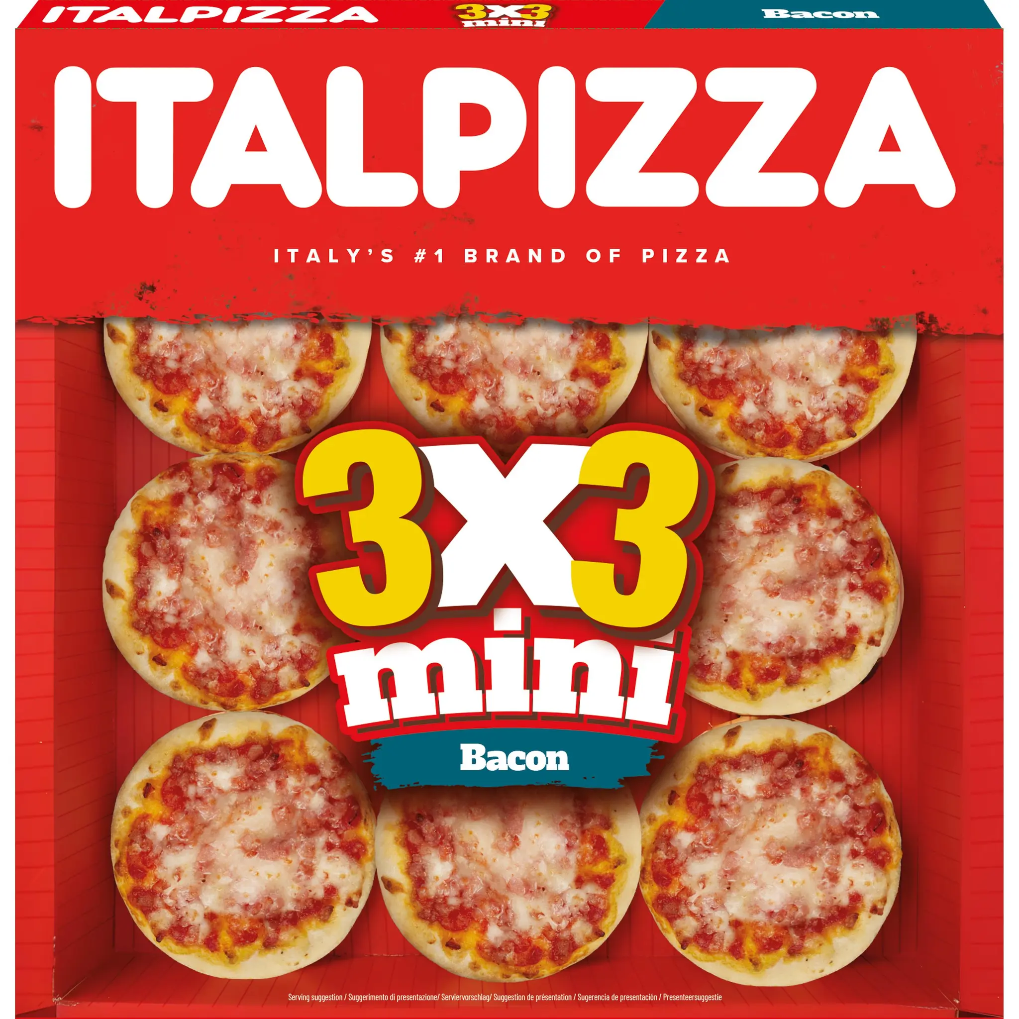 ITALPIZZA Mini pizza au bacon