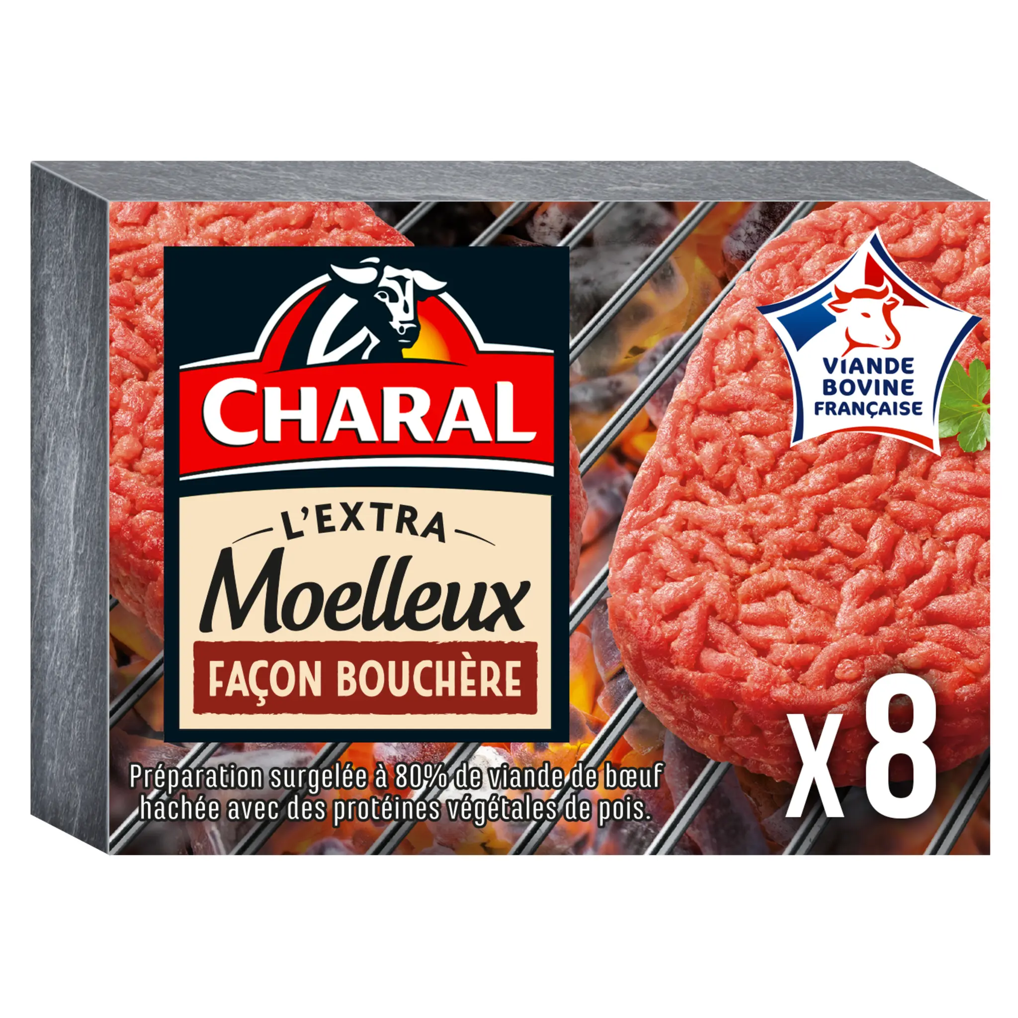 CHARAL Extra Moelleux hachés au boeuf façon bouchère