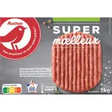 AUCHAN Hachés super moelleux 15% mg