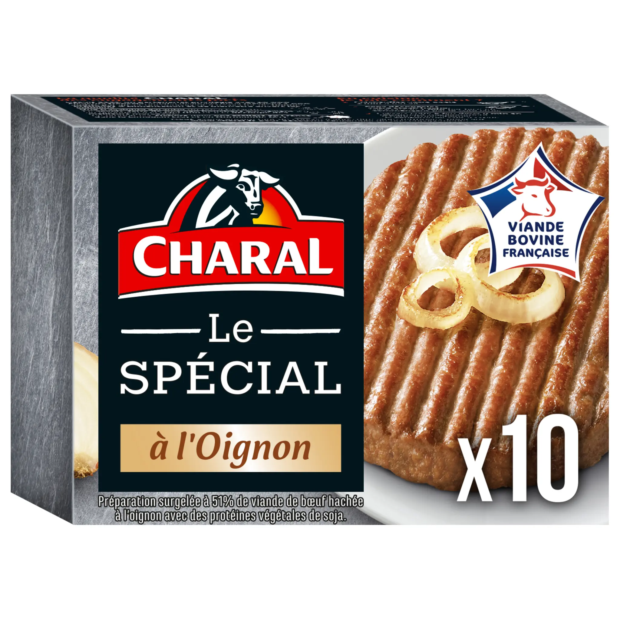 CHARAL Steaks hachés à l'oignon