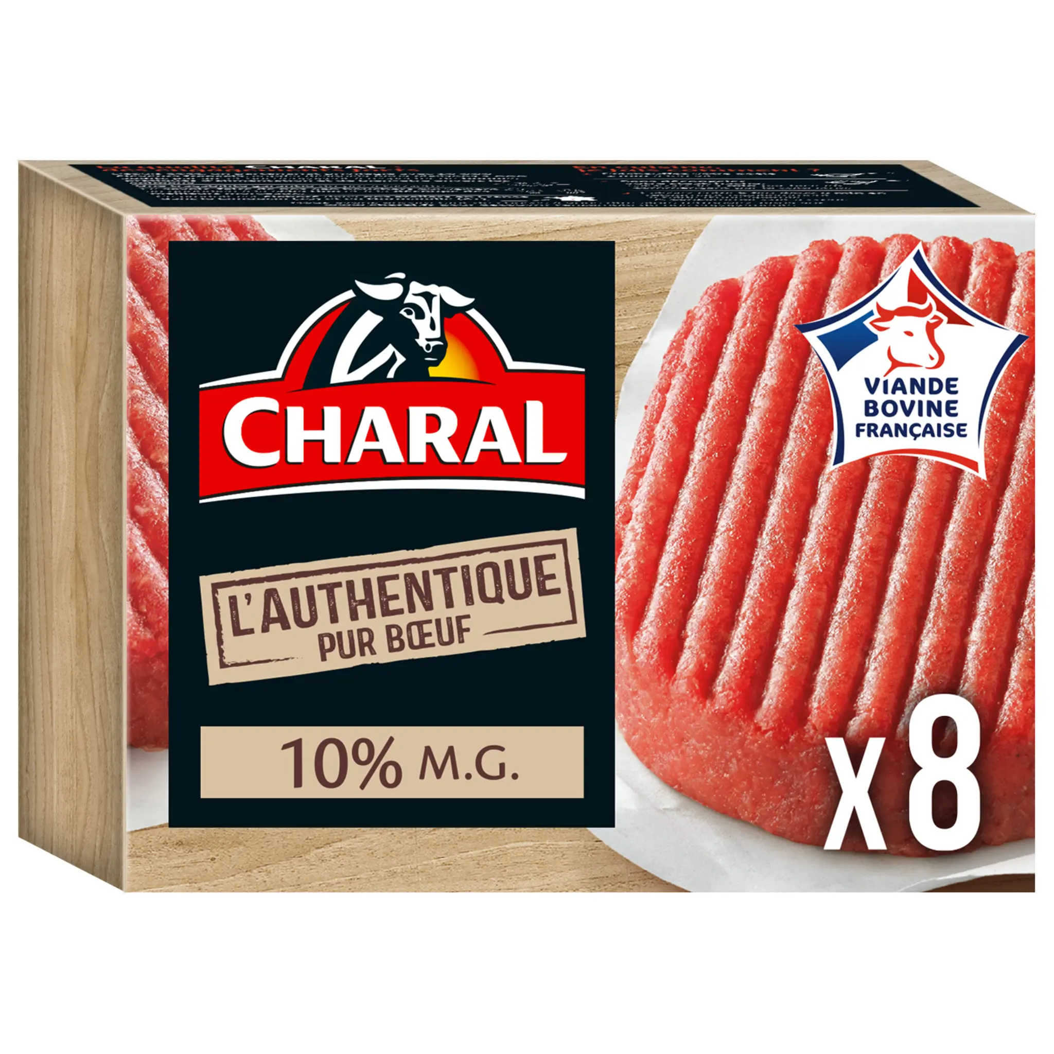 CHARAL L'Authentique steaks hachés pur bœuf 10%MG