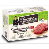 LA NOUVELLE AGRICULTURE Steak haché pur bœuf surgelé façon bouchère 15%mg
