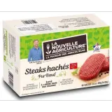 LA NOUVELLE AGRICULTURE Steaks hachés pur bœuf surgelés 15%mg