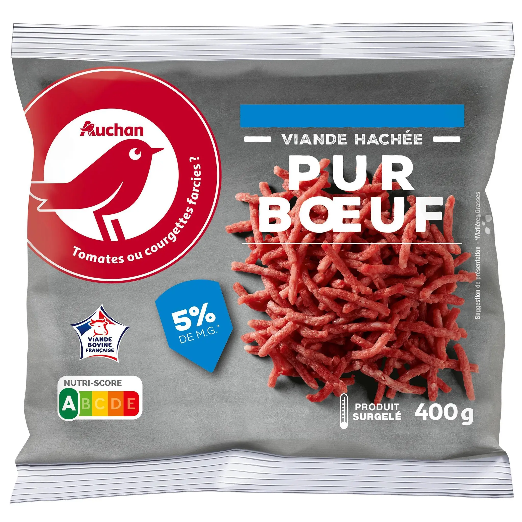AUCHAN Viande hachée pur boeuf 5% mg