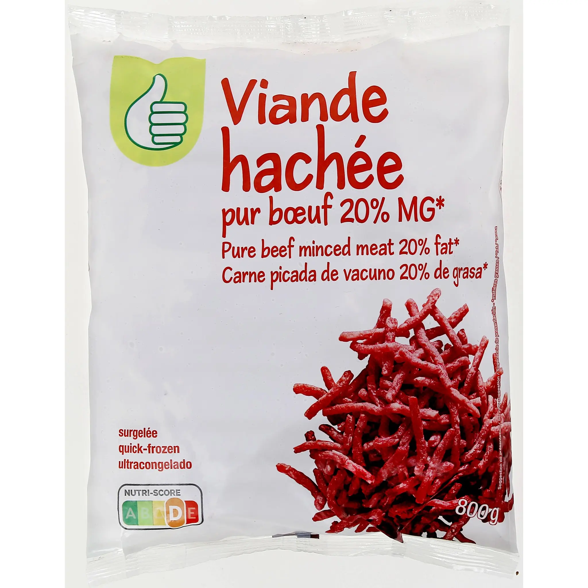 POUCE Viande hachée pur bœuf 20% mg