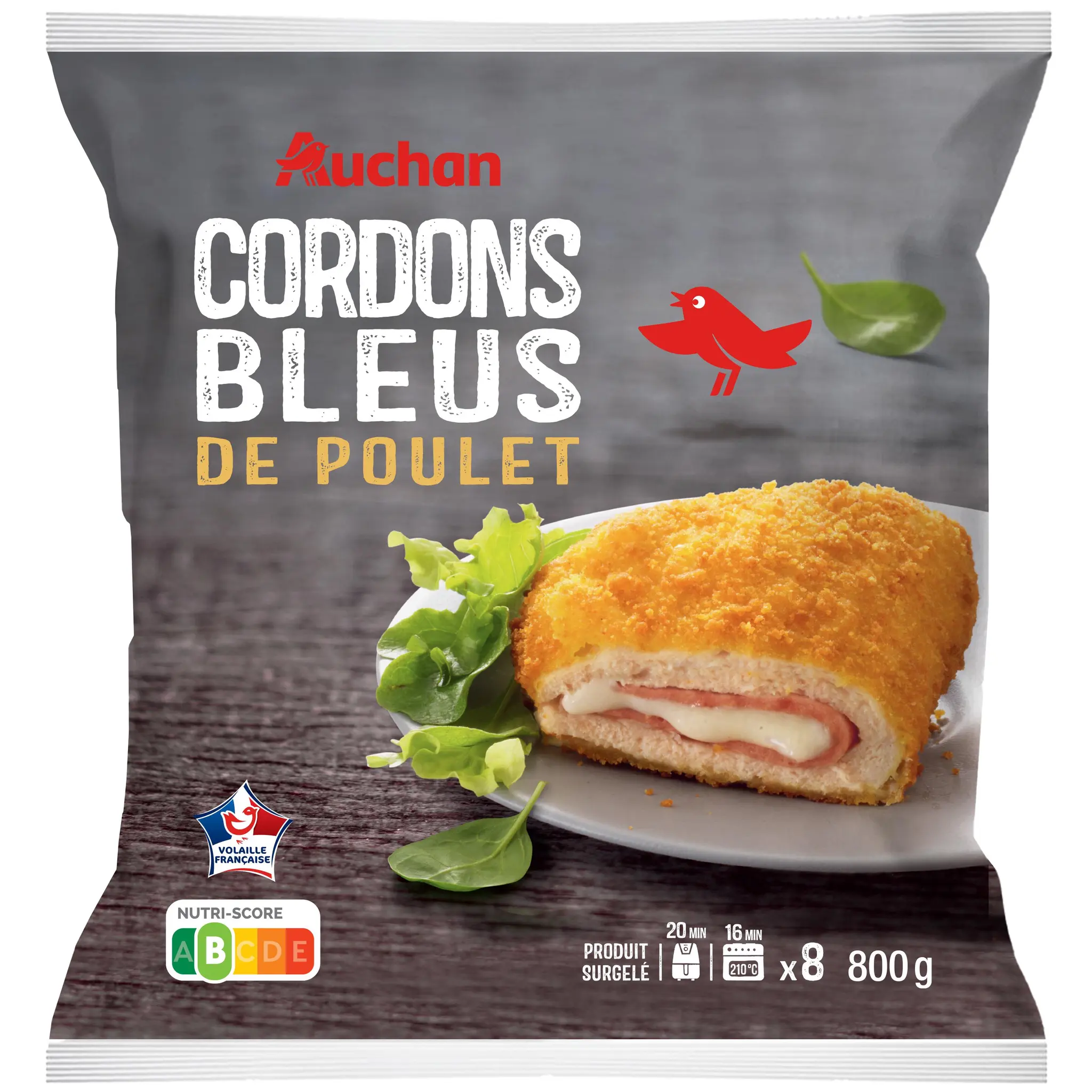 AUCHAN Cordons bleus de poulet