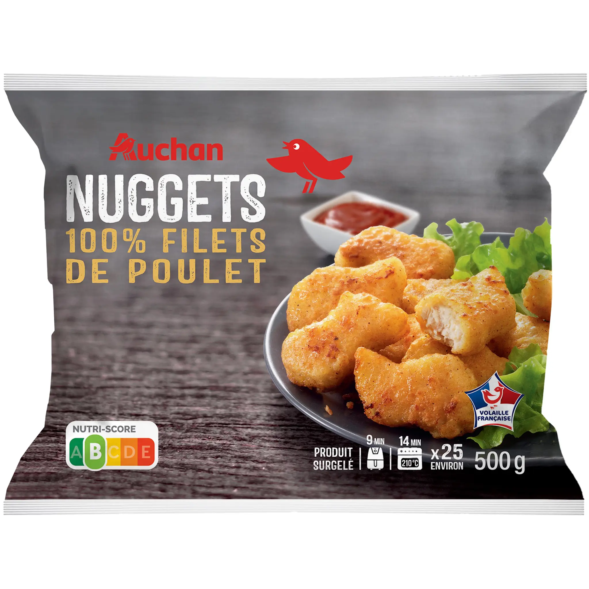 AUCHAN Nuggets de filets de poulet