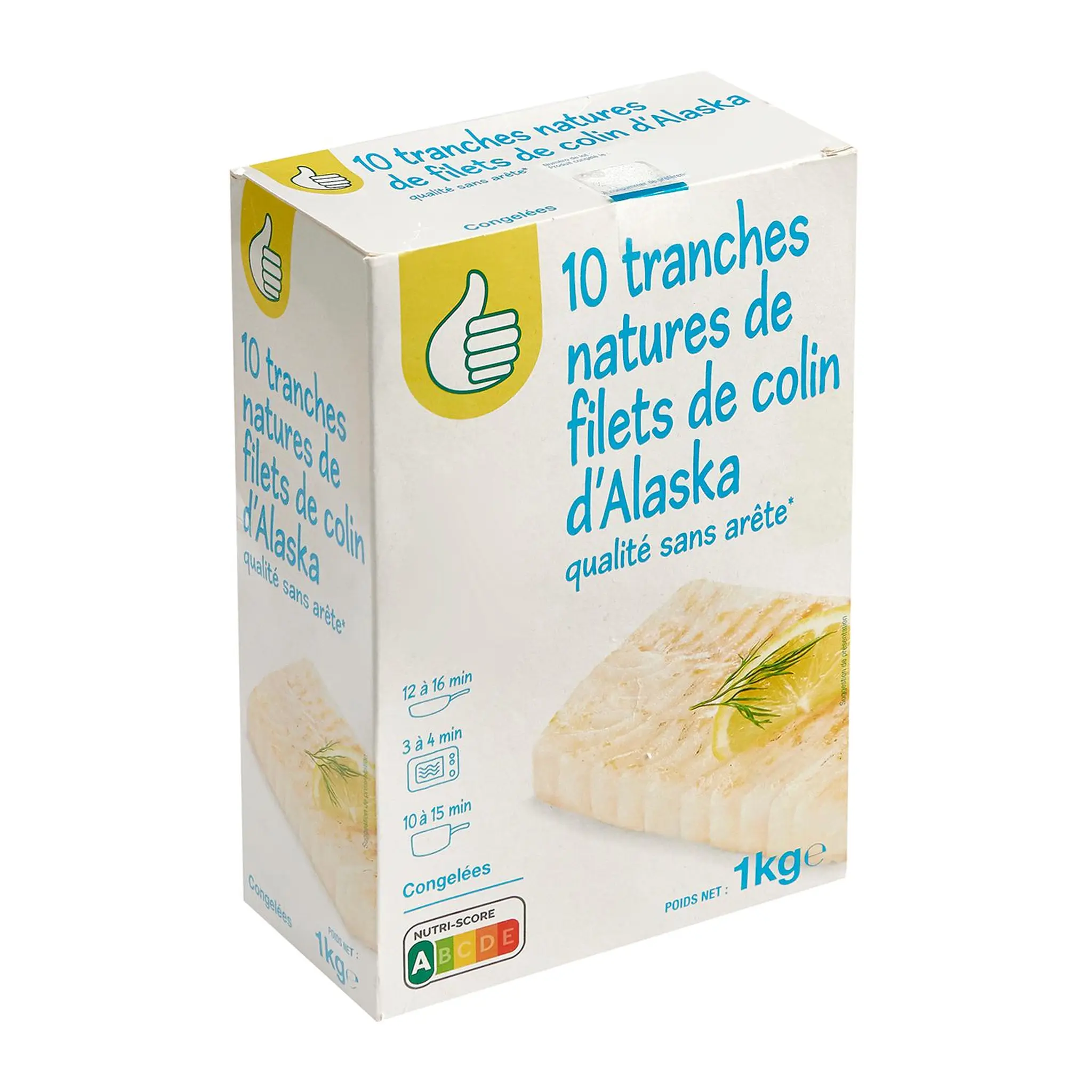 POUCE Tranche nature de filets de colin d'Alaska sans arête