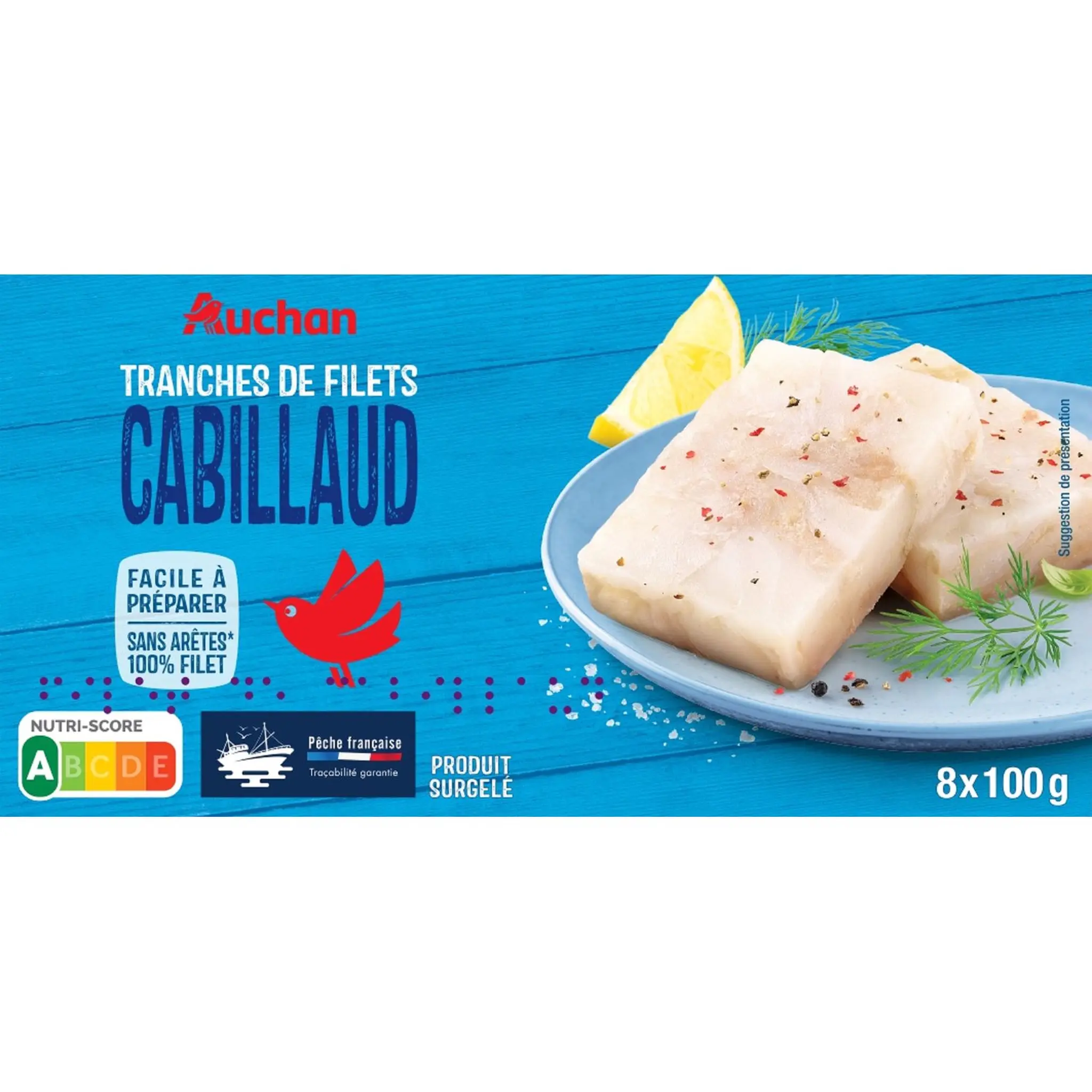 AUCHAN Filet de cabillaud