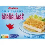 AUCHAN Colin d'Alaska sauce à la Bordelaise MSC