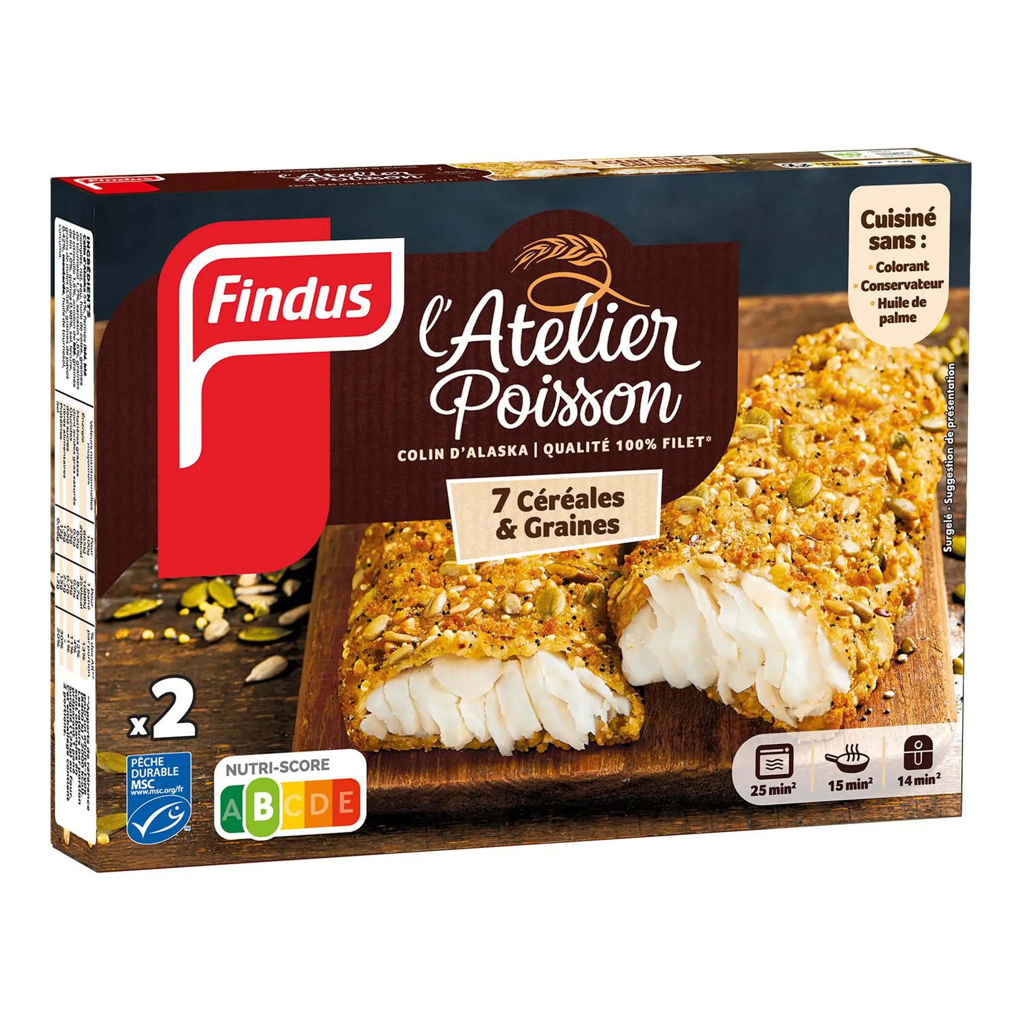FINDUS Colin d'Alaska 7 céréales et graines MSC
