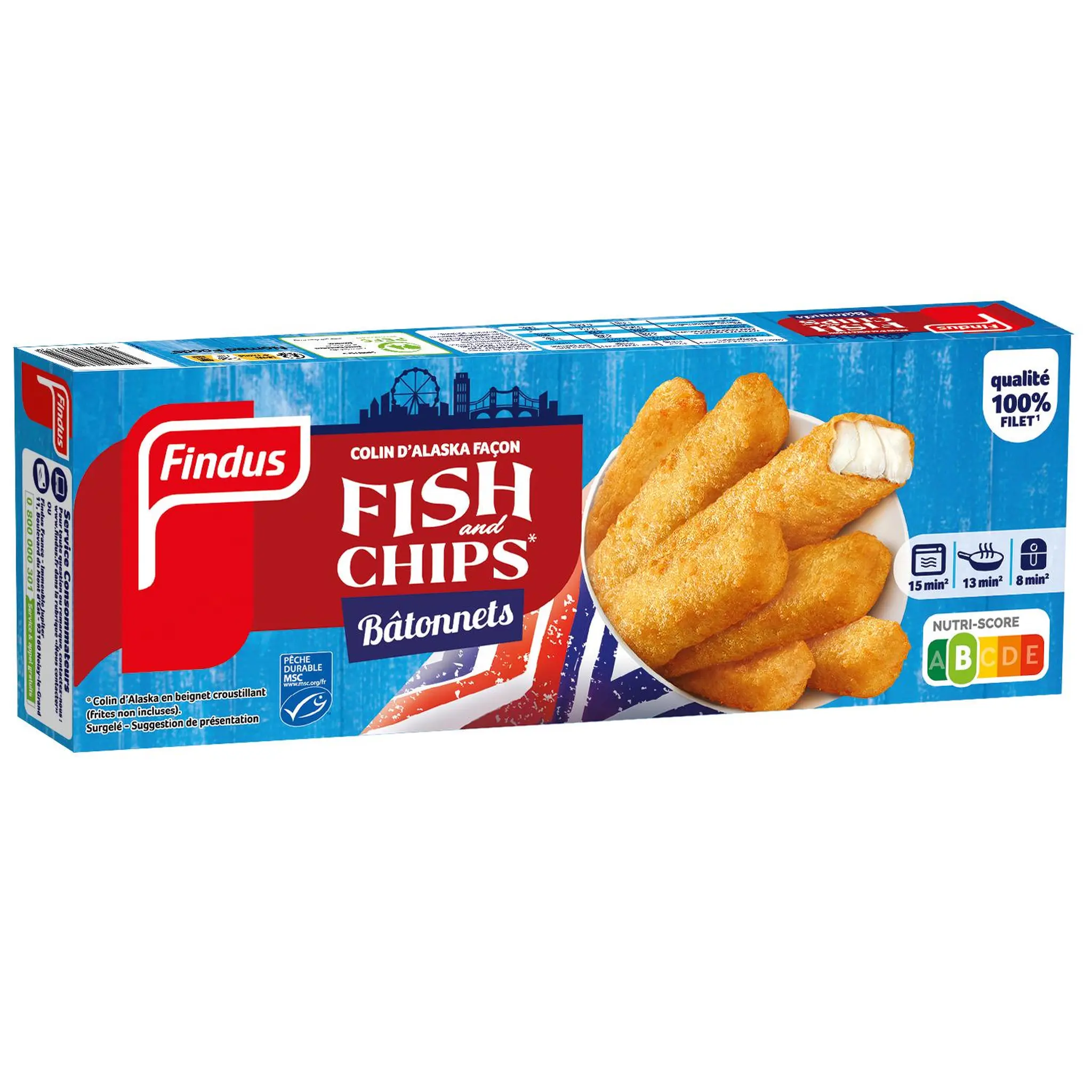 FINDUS Bâtonnet de colin façon fish & chips MSC
