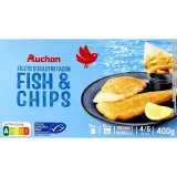 AUCHAN Filets d'églefin façon fish & chips MSC