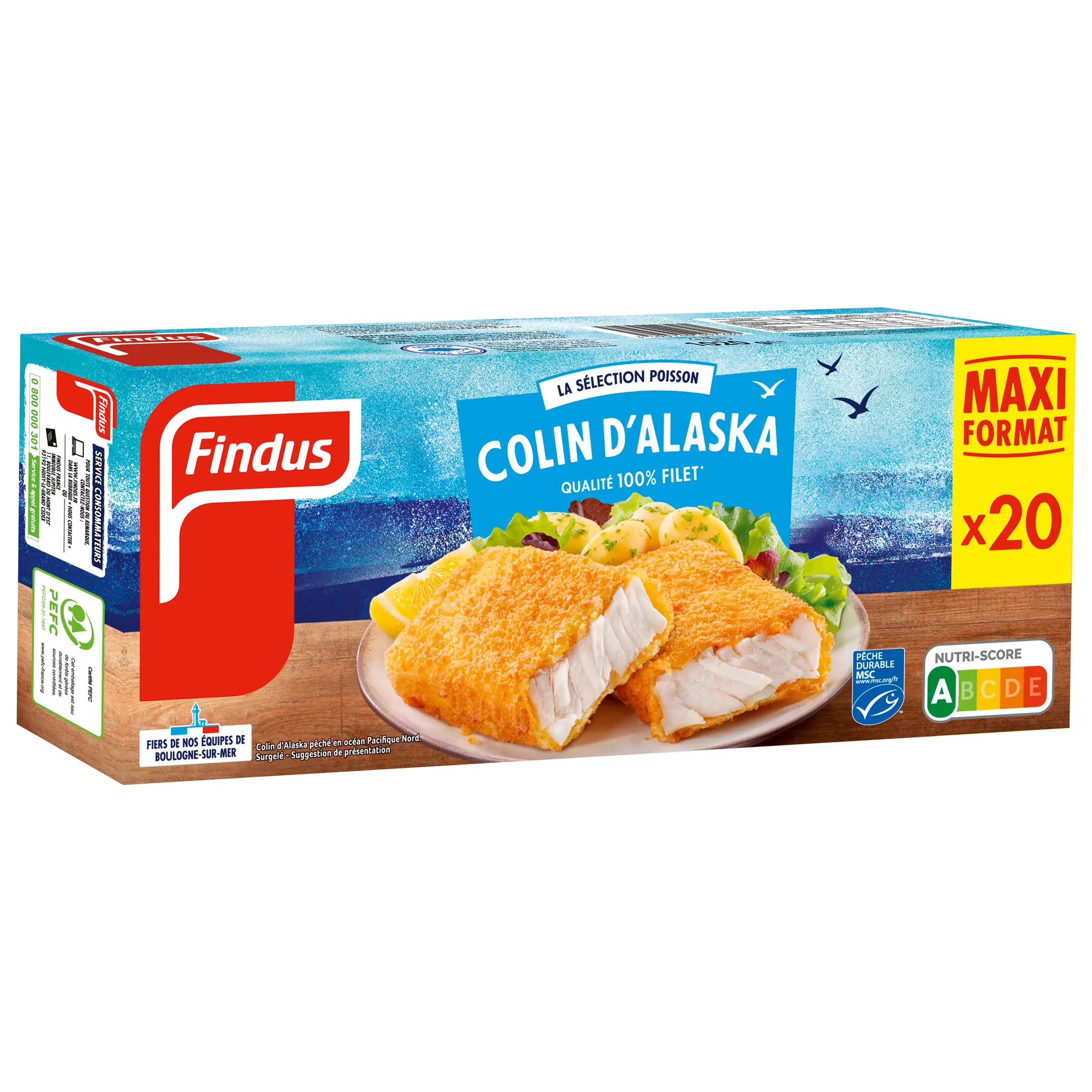 FINDUS Filet de colin d'Alaska MSC